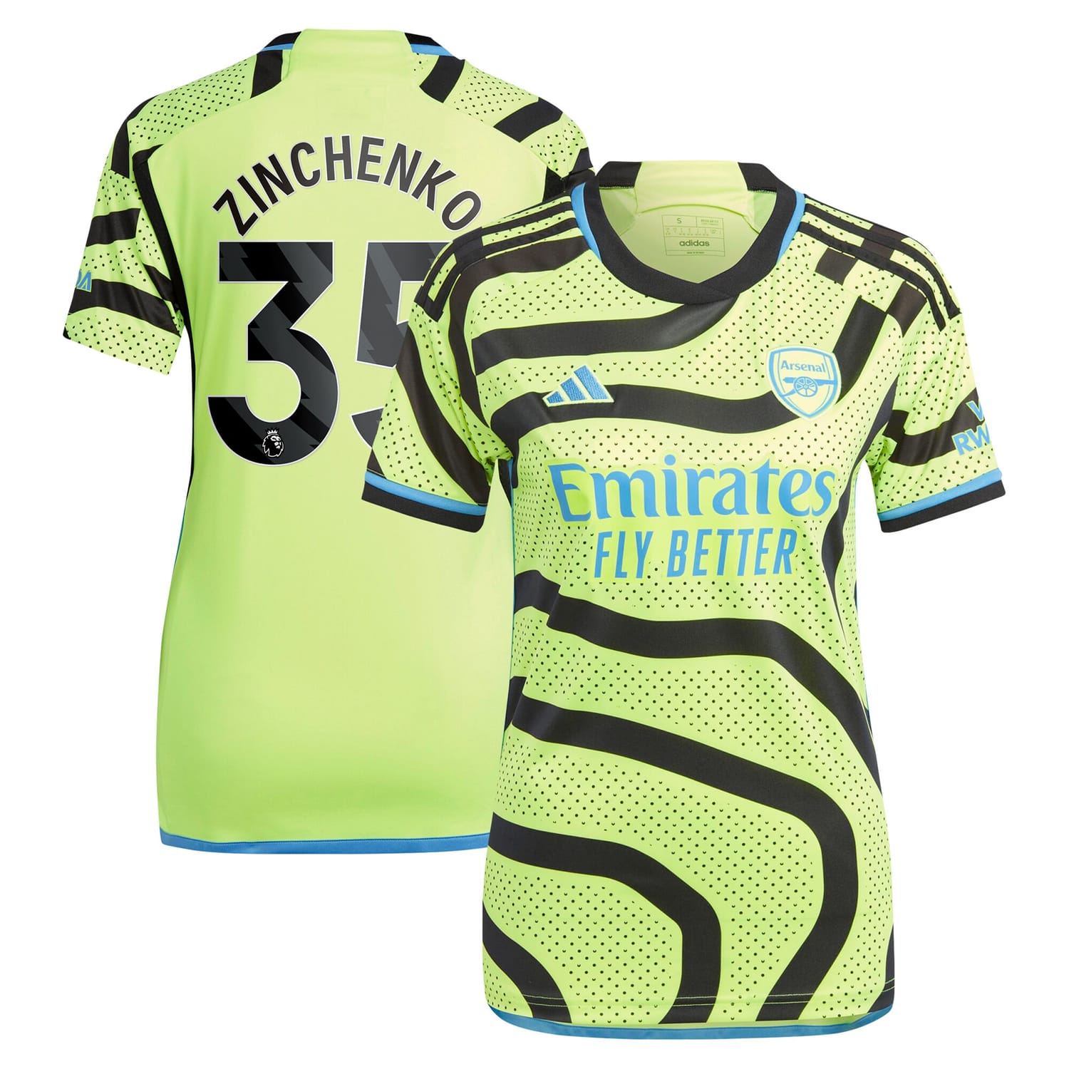 Premier League Arsenal Away Jersey Shirt 2023-24 player Oleksandr Zinchenko 35 printing for Women