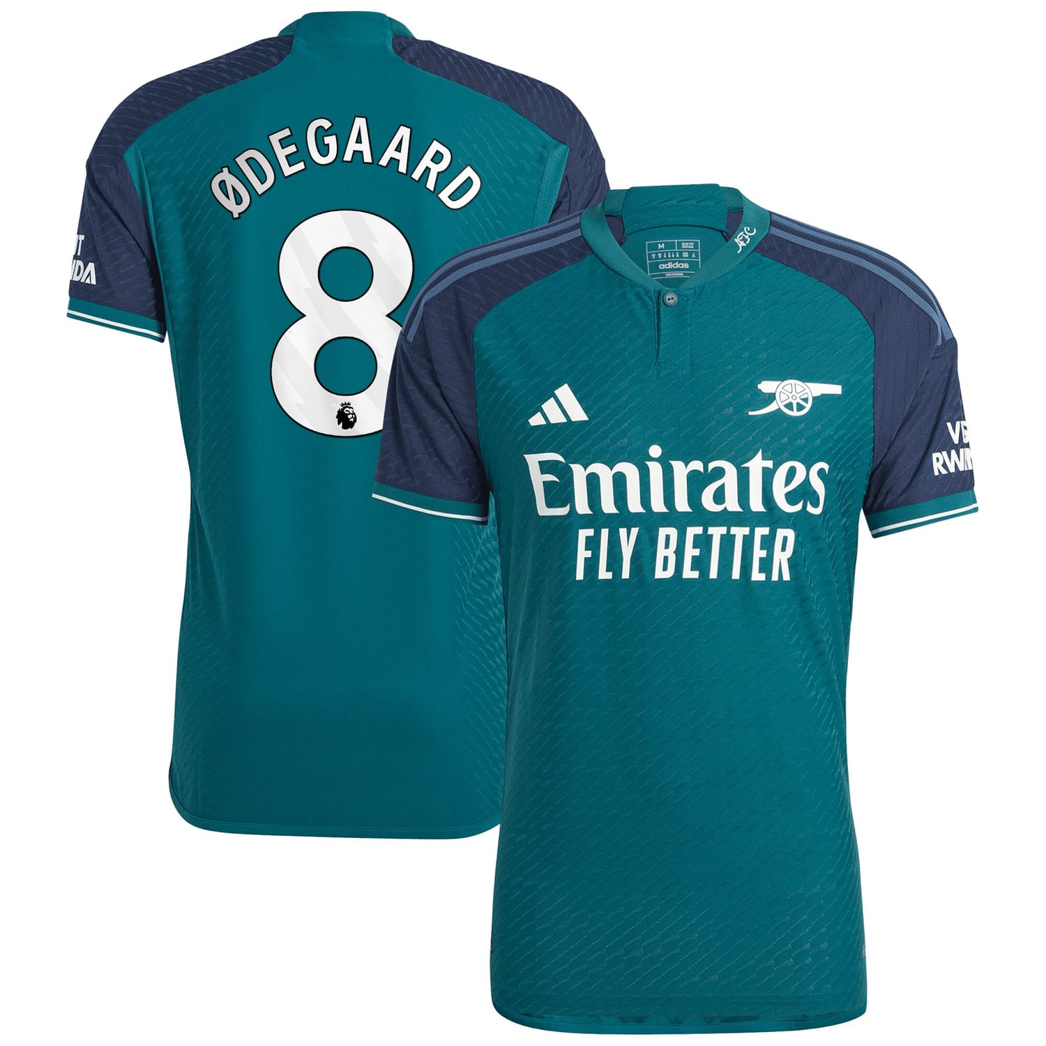 Premier League Arsenal Third Authentic Jersey Shirt 2023-24 player Martin Odegaard 8 printing for Men