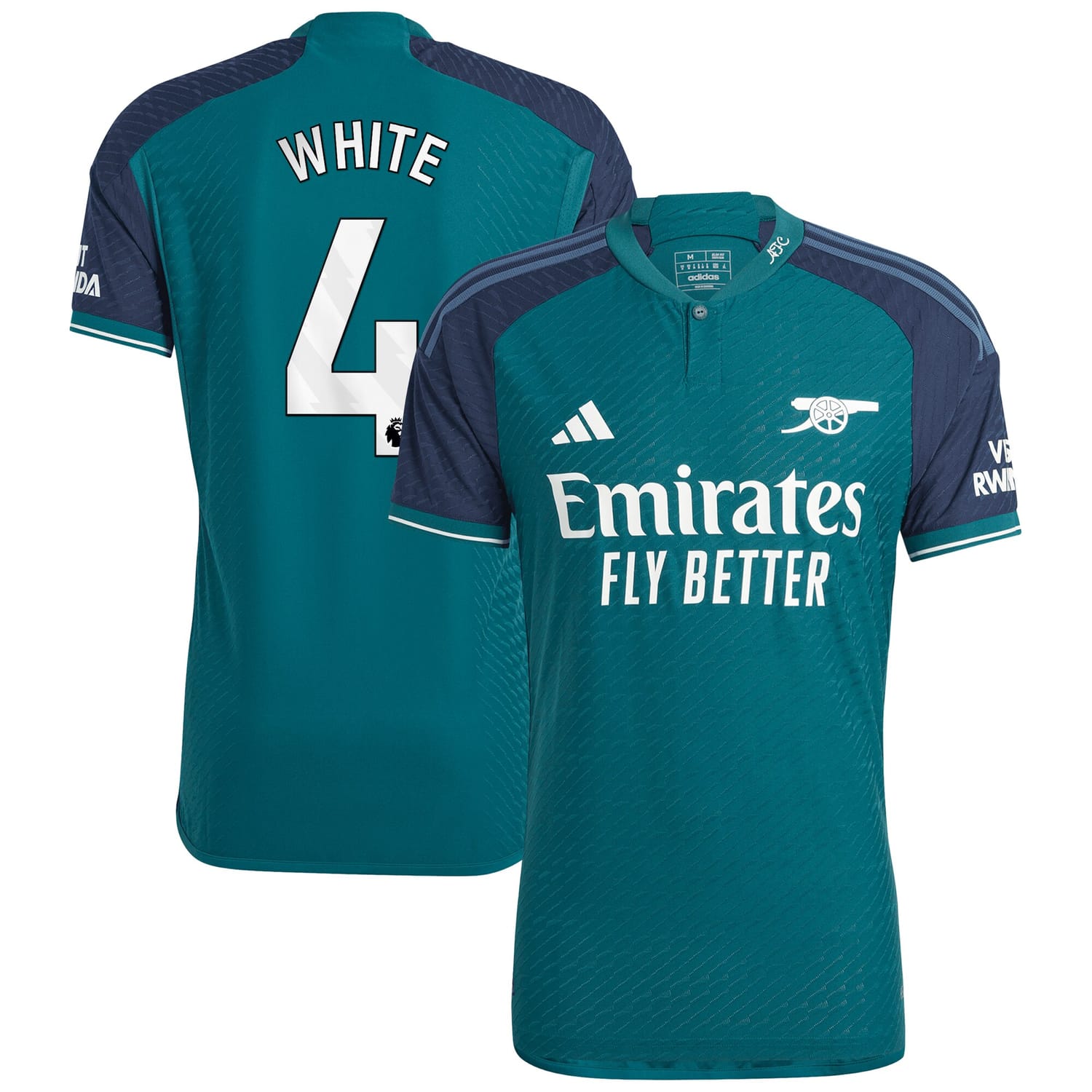Premier League Arsenal Third Authentic Jersey Shirt 2023-24 player Ben White 4 printing for Men