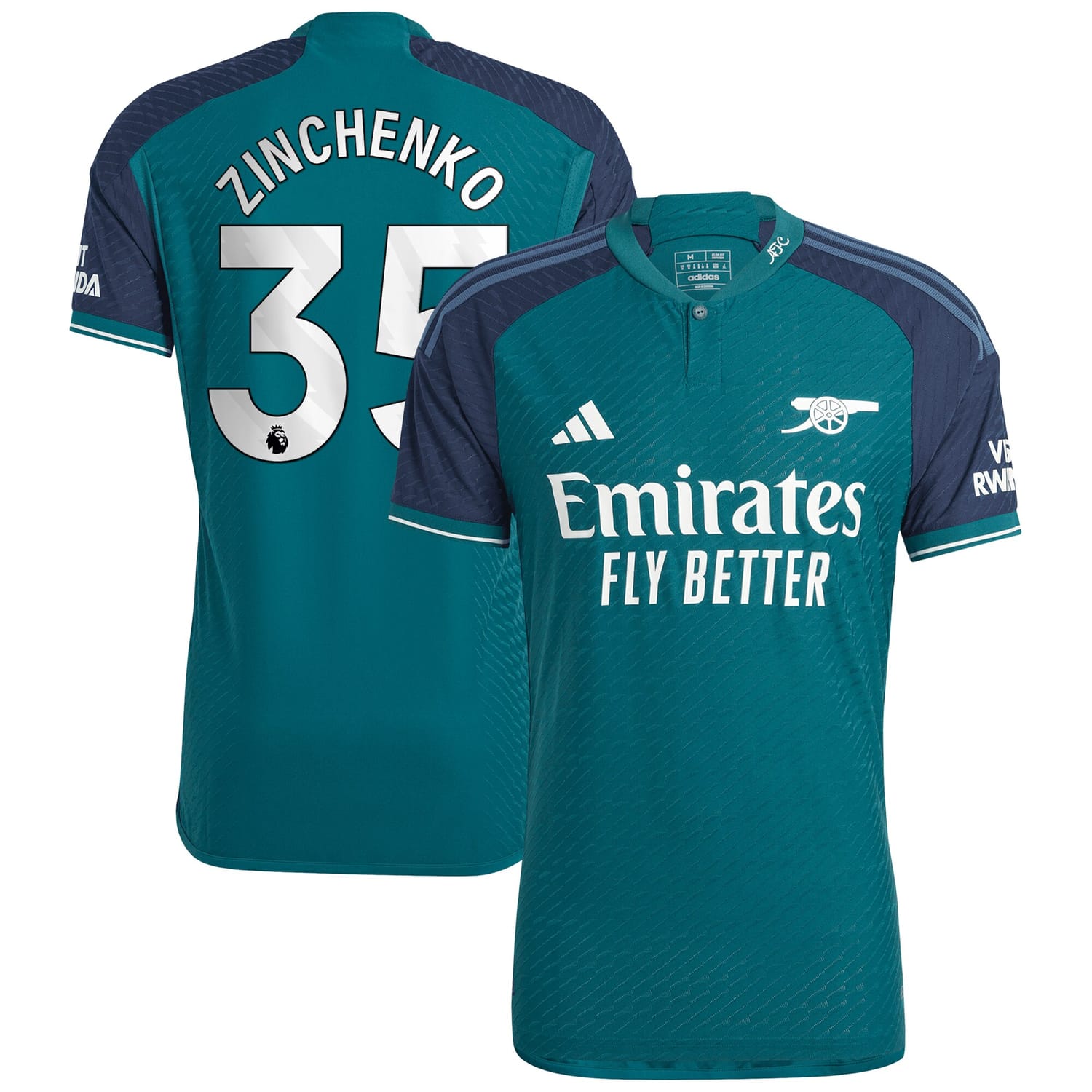 Premier League Arsenal Third Authentic Jersey Shirt 2023-24 player Oleksandr Zinchenko 35 printing for Men