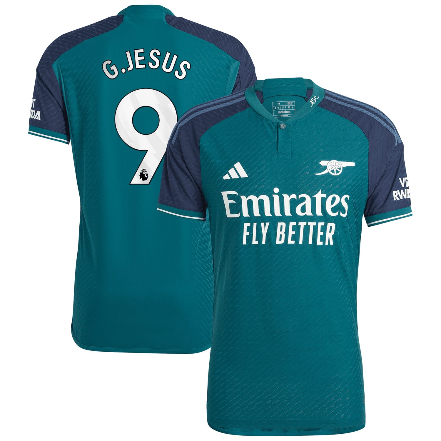 Premier League Arsenal Third Authentic Jersey Shirt 2023-24 player Gabriel Jesus 9 printing for Men