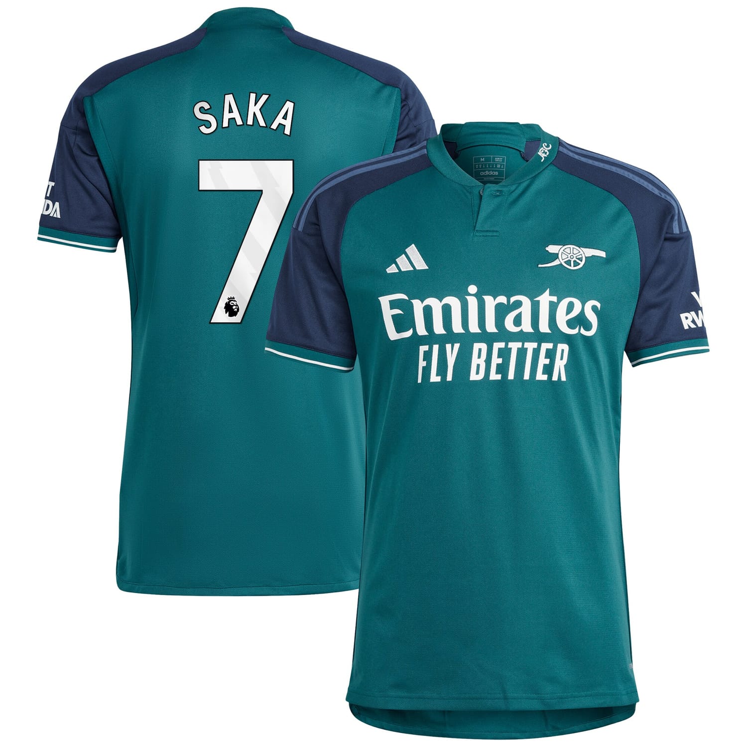 Premier League Arsenal Third Jersey Shirt 2023-24 player Bukayo Saka 7 printing for Men