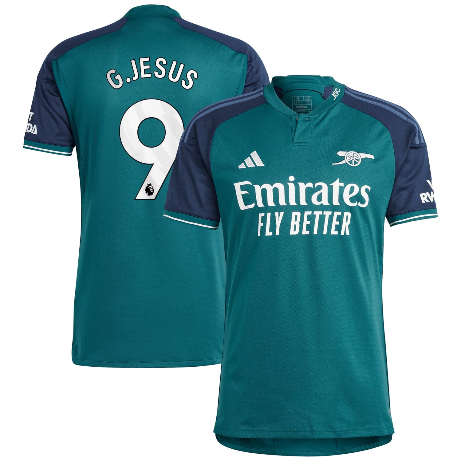 Premier League Arsenal Third Jersey Shirt 2023-24 player Gabriel Jesus 9 printing for Men