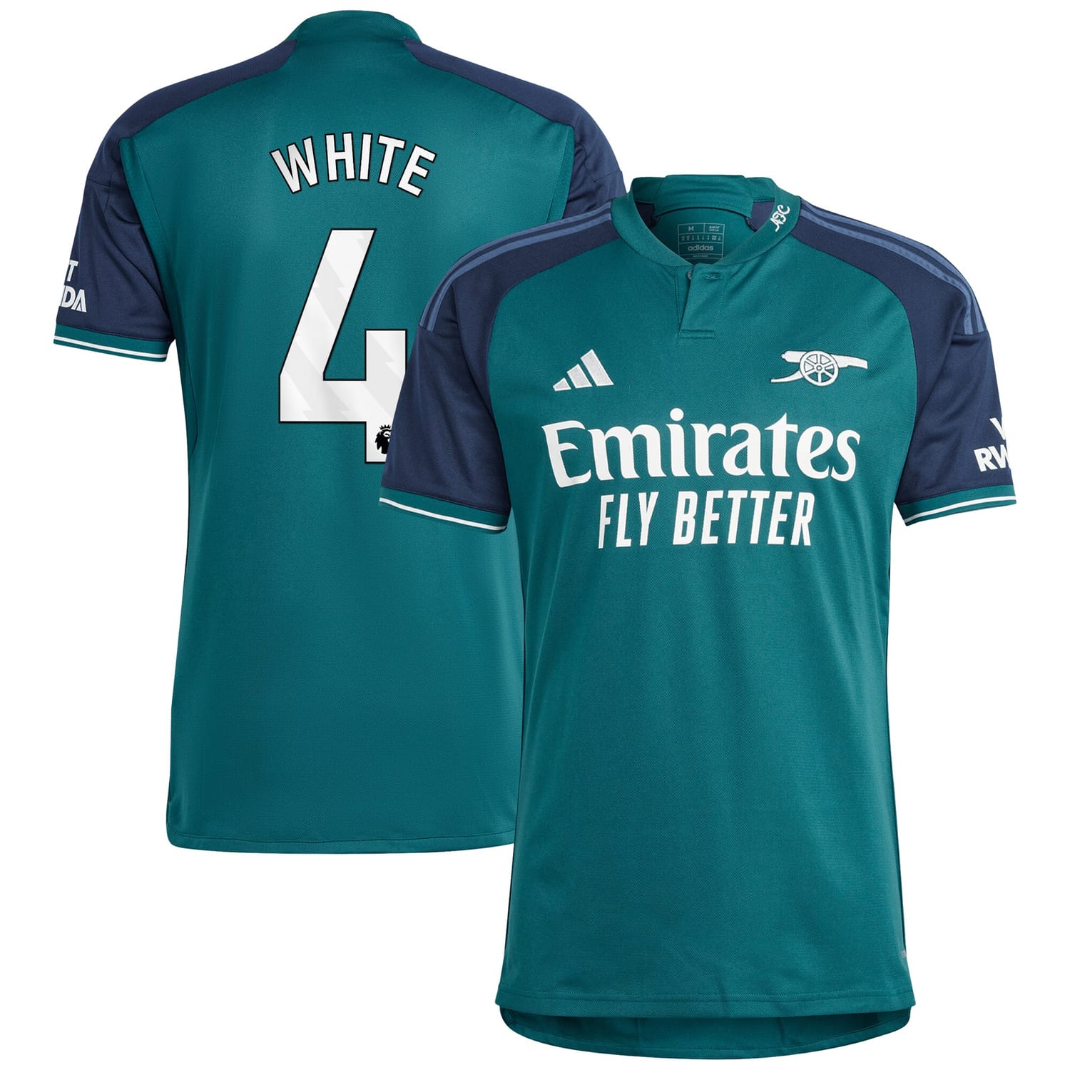 Premier League Arsenal Third Jersey Shirt 2023-24 player Ben White 4 printing for Men