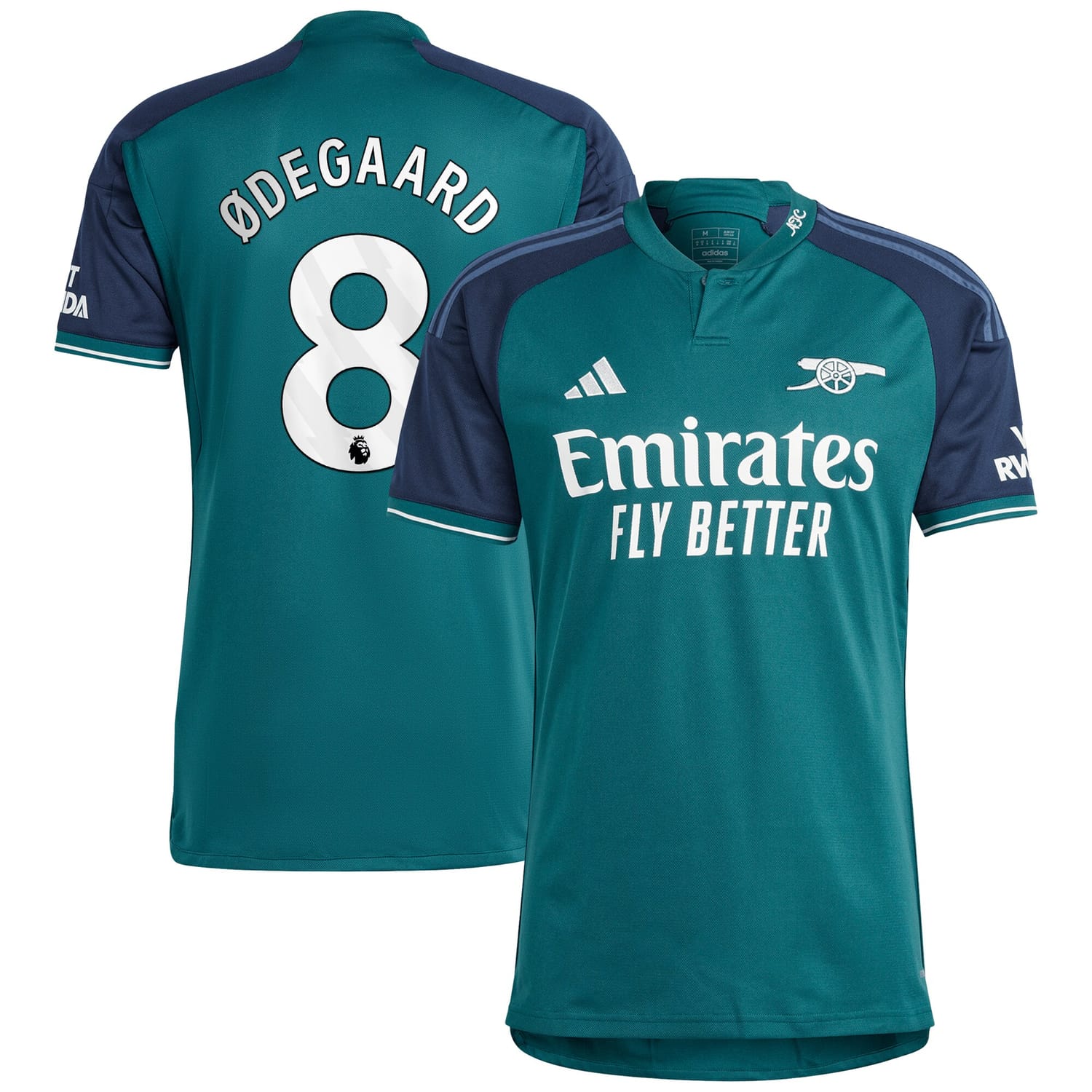 Premier League Arsenal Third Jersey Shirt 2023-24 player Martin Odegaard 8 printing for Men