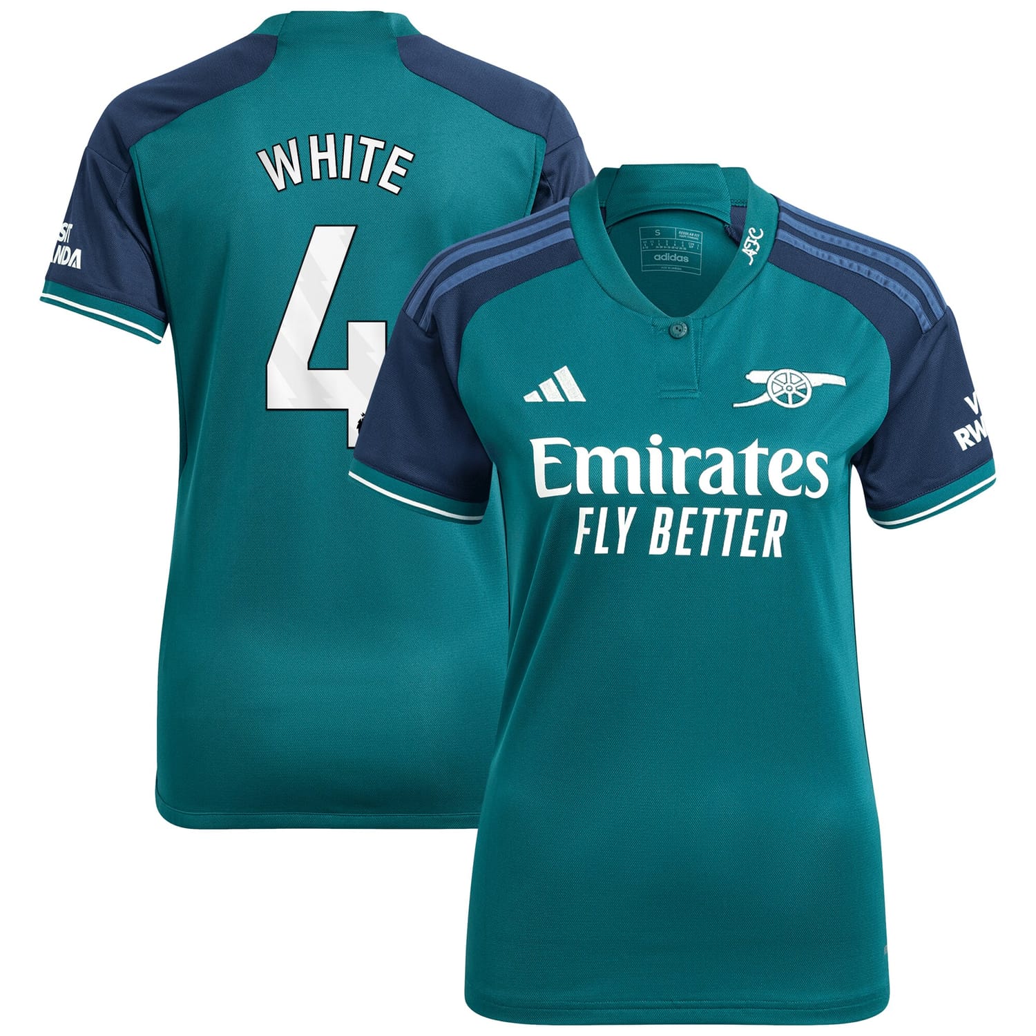 Premier League Arsenal Third Jersey Shirt 2023-24 player Ben White 4 printing for Women