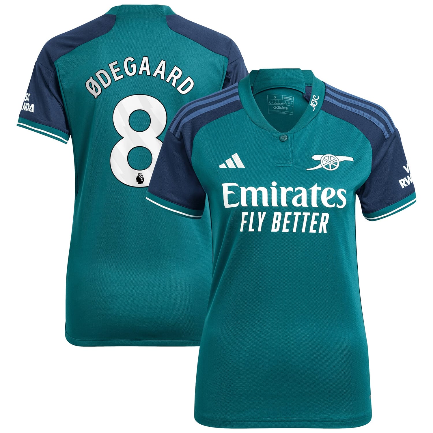 Premier League Arsenal Third Jersey Shirt 2023-24 player Martin Odegaard 8 printing for Women