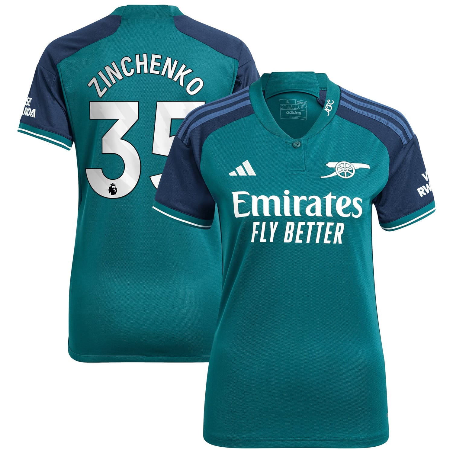 Premier League Arsenal Third Jersey Shirt 2023-24 player Oleksandr Zinchenko 35 printing for Women