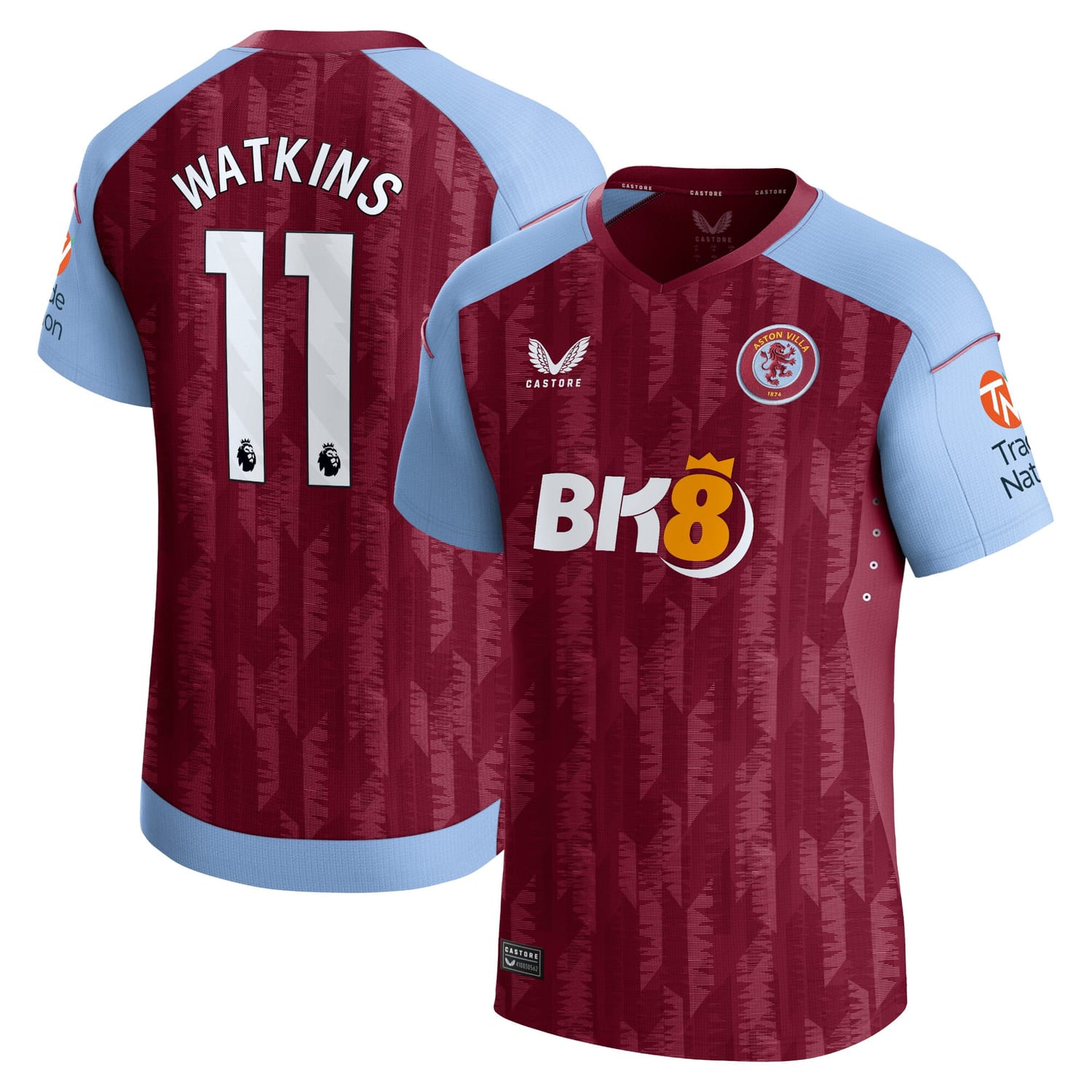 Premier League Aston Villa Home Pro Jersey Shirt 2023-24 player Ollie Watkins 11 printing for Men
