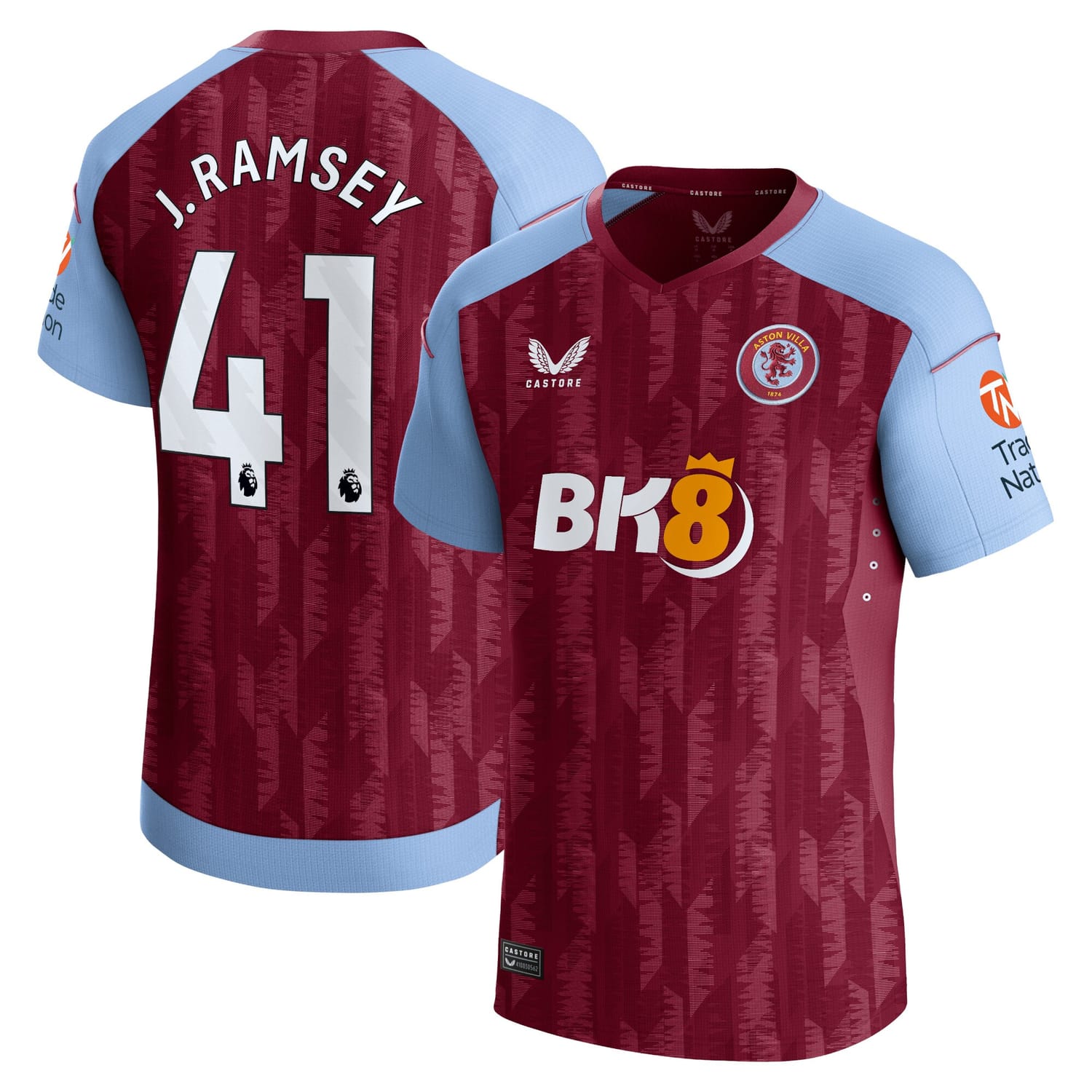 Premier League Aston Villa Home Pro Jersey Shirt 2023-24 player Jacob Ramsey 41 printing for Men