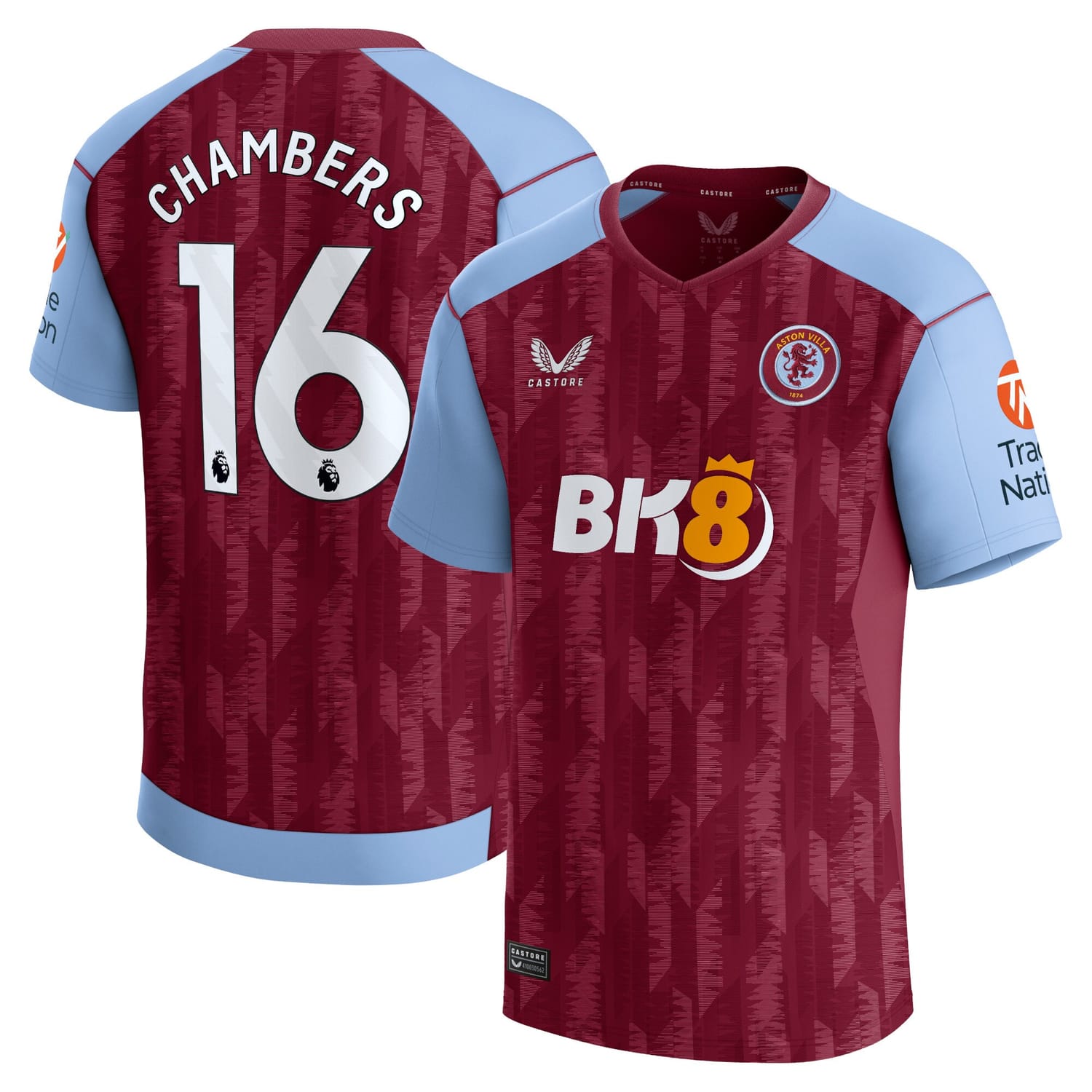 Premier League Aston Villa Home Jersey Shirt 2023-24 player Calum Chambers 16 printing for Men
