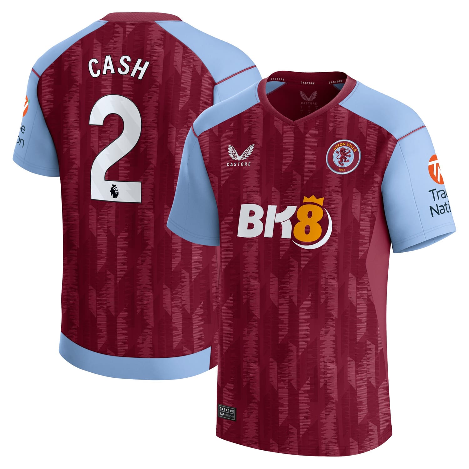 Premier League Aston Villa Home Jersey Shirt 2023-24 player Matty Cash 2 printing for Men