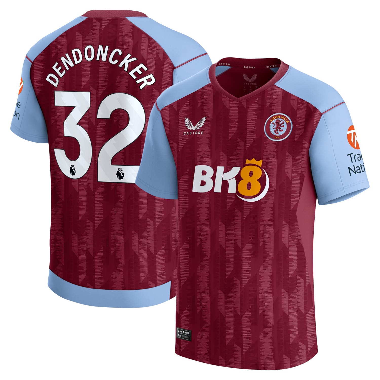 Premier League Aston Villa Home Jersey Shirt 2023-24 player Leander Dendoncker 32 printing for Men