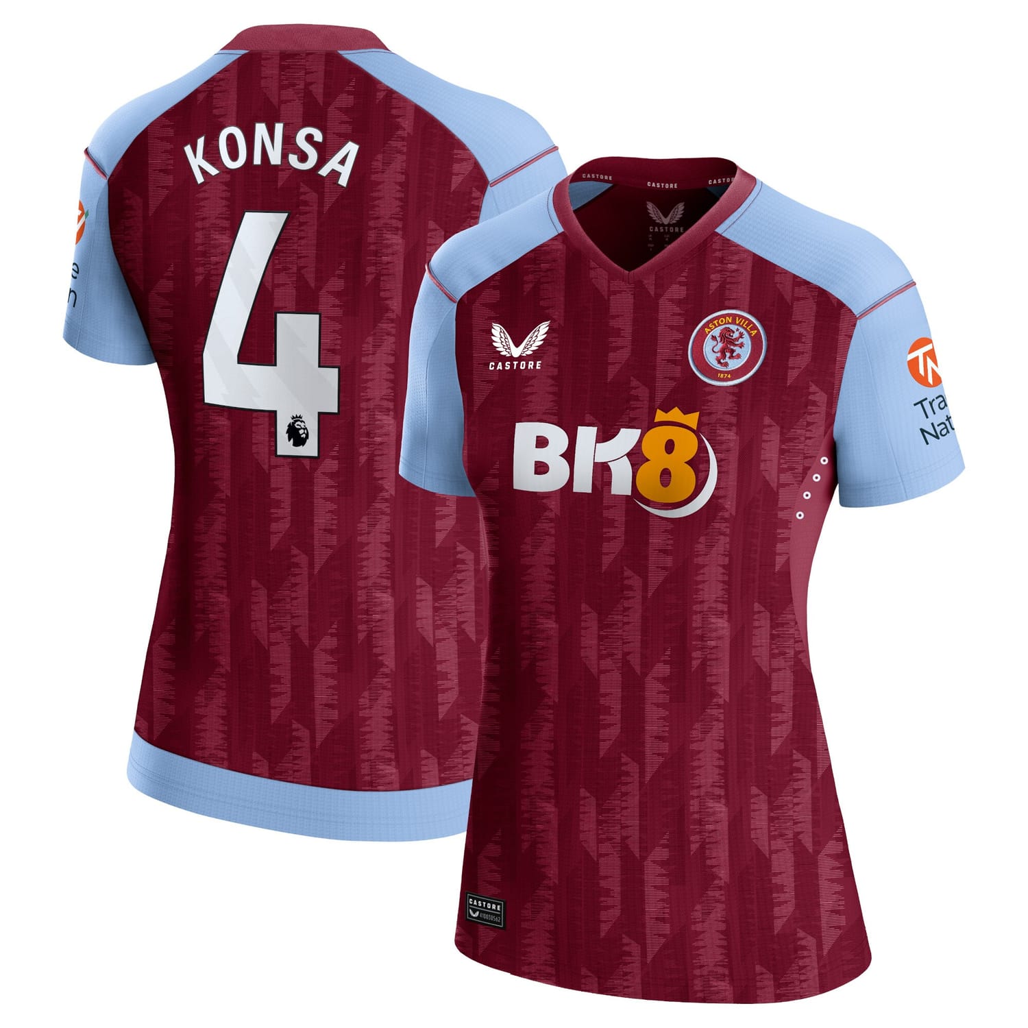 Premier League Aston Villa Home Pro Jersey Shirt 2023-24 player Ezri Konsa 4 printing for Women