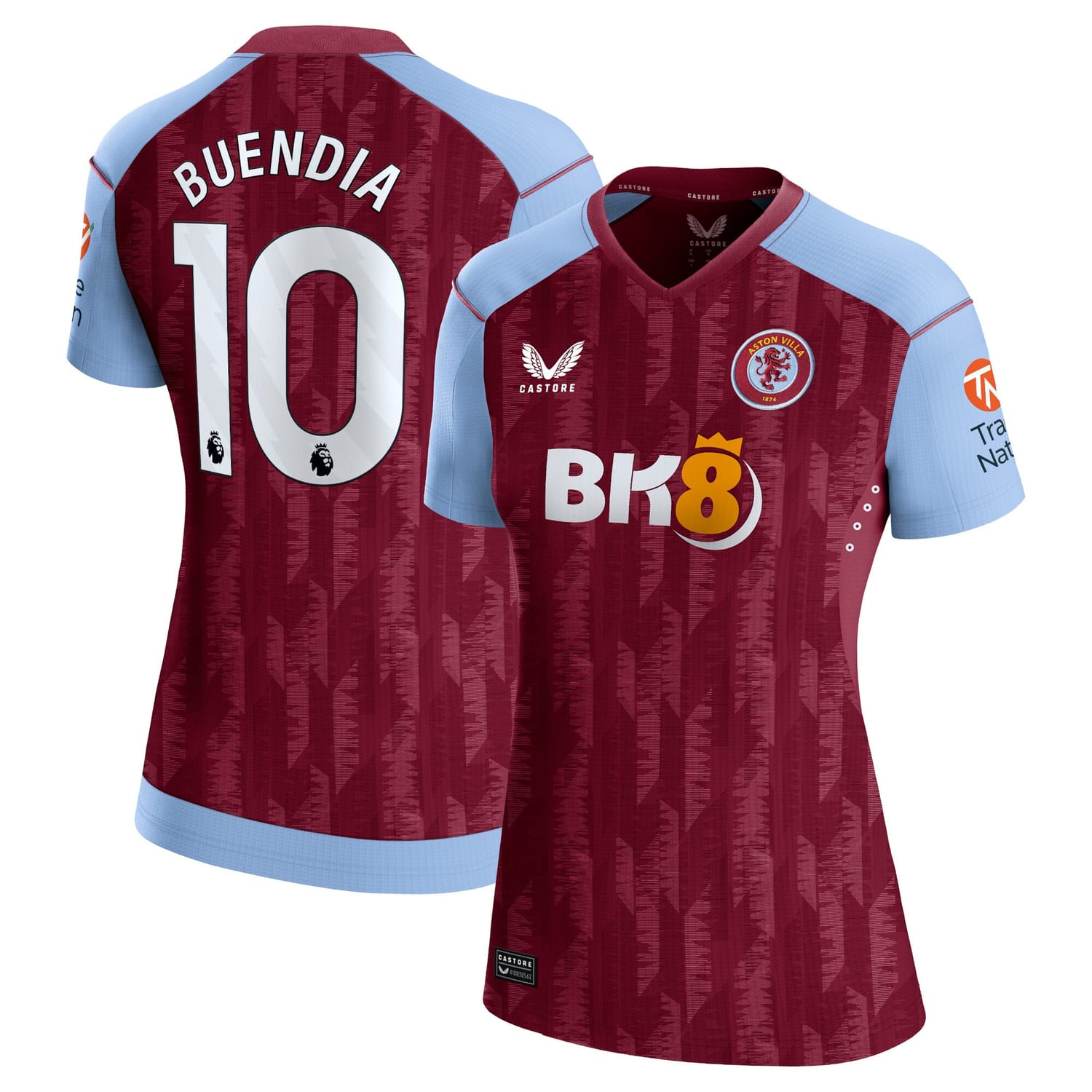 Premier League Aston Villa Home Pro Jersey Shirt 2023-24 player Emi Buendía 10 printing for Women