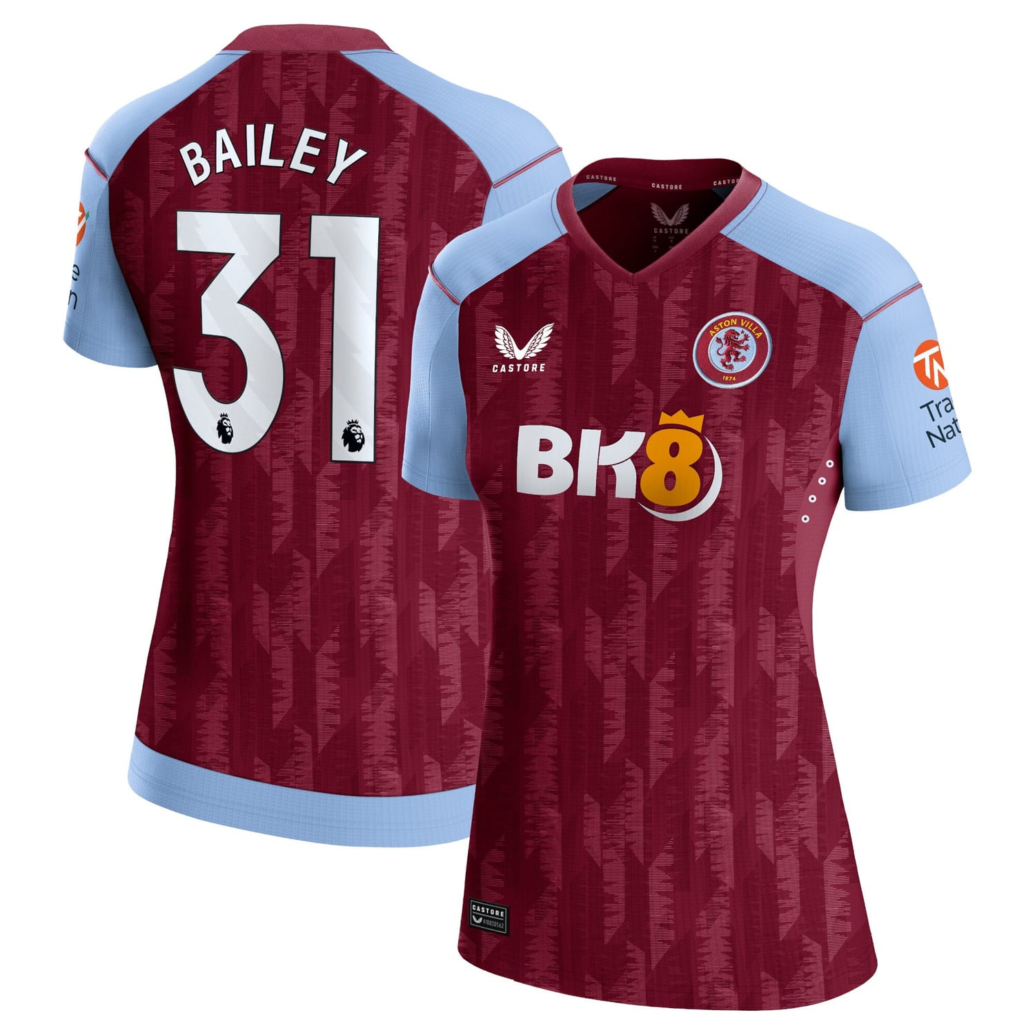 Premier League Aston Villa Home Pro Jersey Shirt 2023-24 player Leon Bailey 31 printing for Women