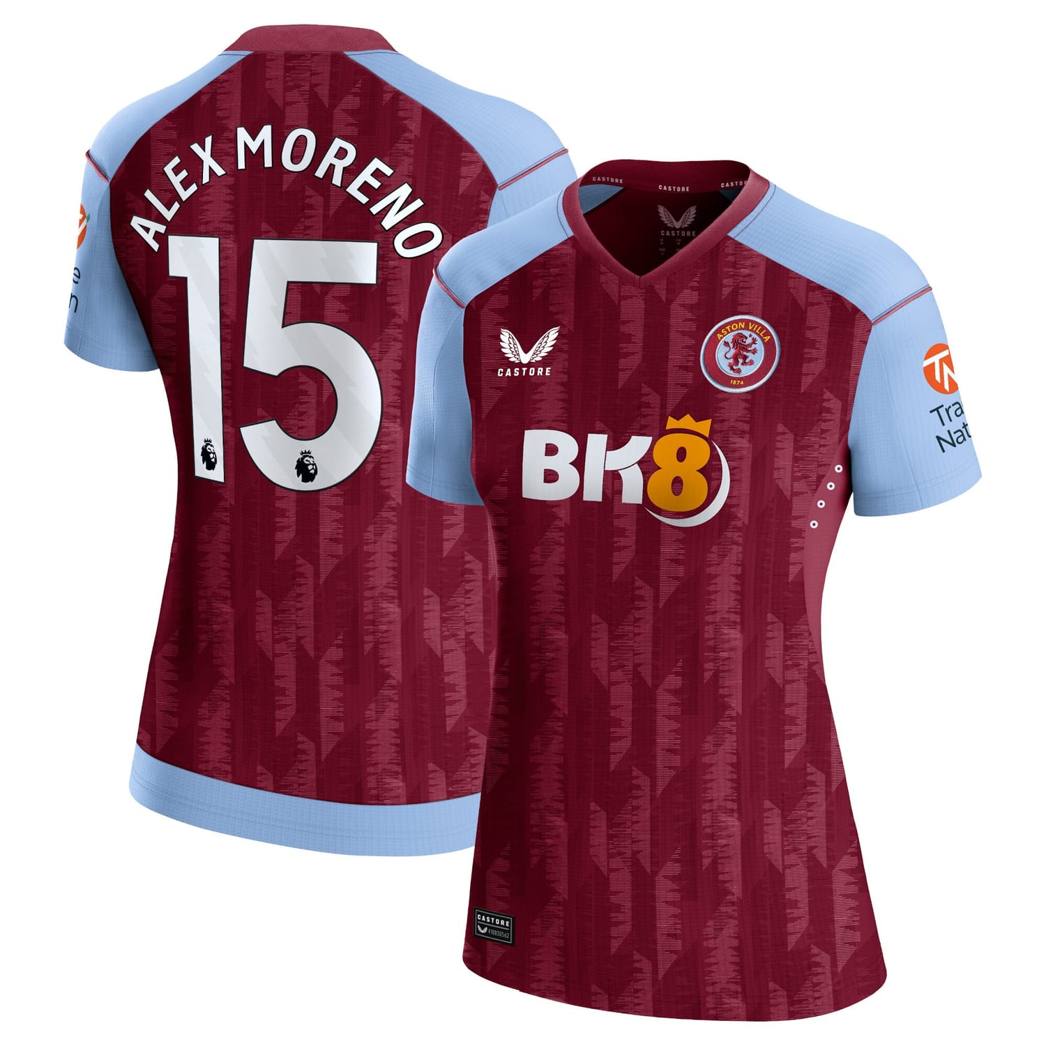 Premier League Aston Villa Home Pro Jersey Shirt 2023-24 player Alex Moreno 15 printing for Women