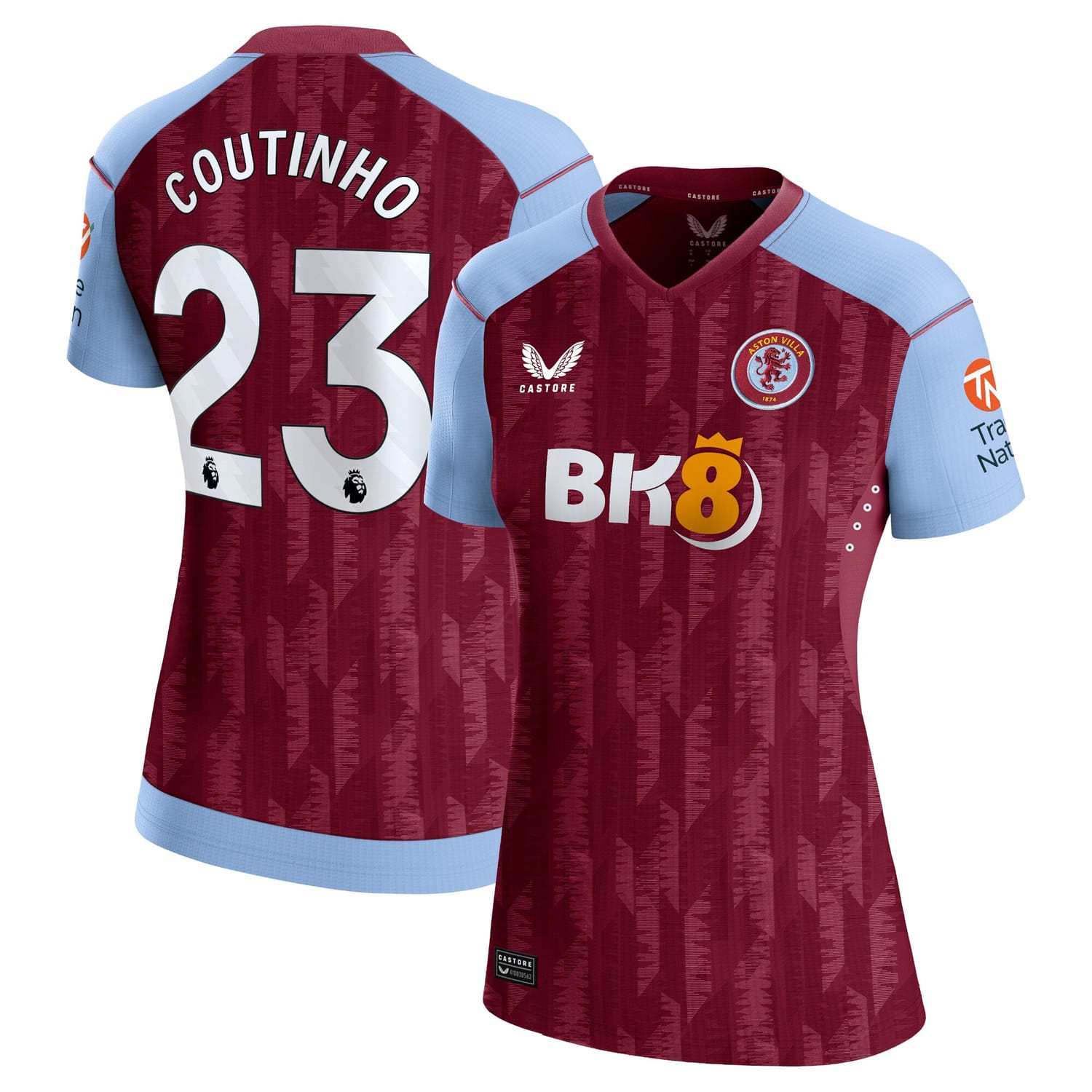 Premier League Aston Villa Home Pro Jersey Shirt 2023-24 player Philippe Coutinho 23 printing for Women