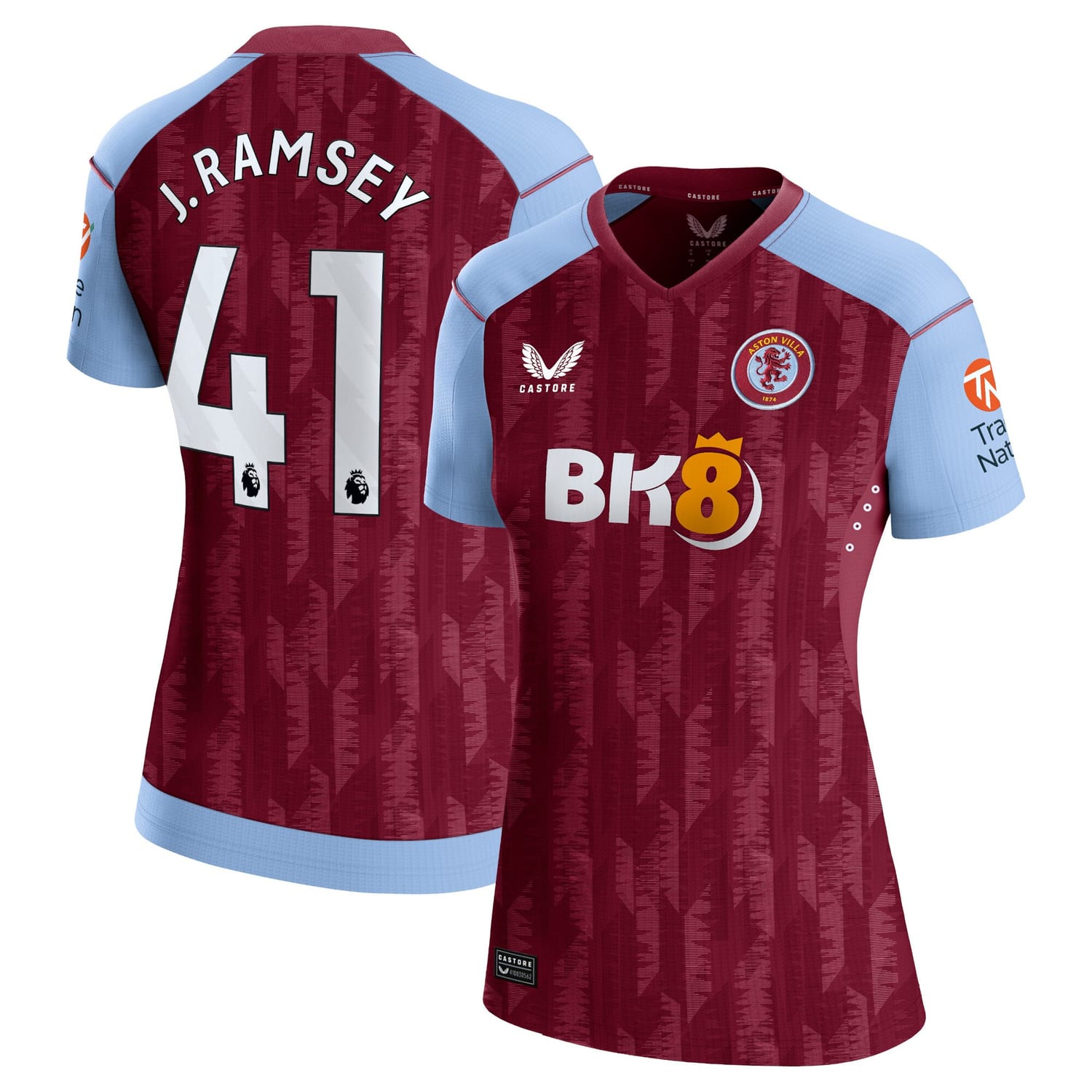 Premier League Aston Villa Home Pro Jersey Shirt 2023-24 player Jacob Ramsey 41 printing for Women