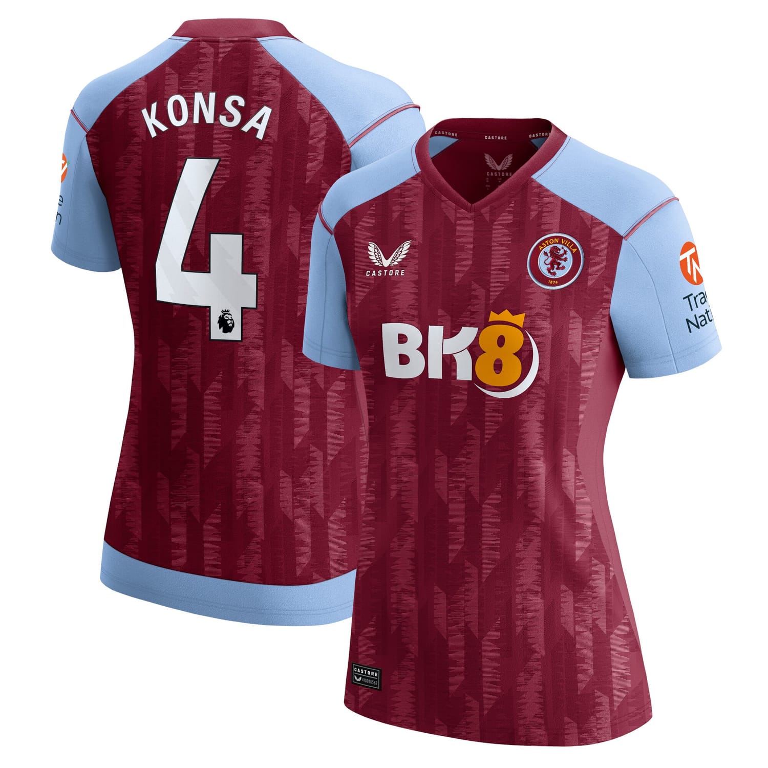 Premier League Aston Villa Home Jersey Shirt 2023-24 player Ezri Konsa 4 printing for Women