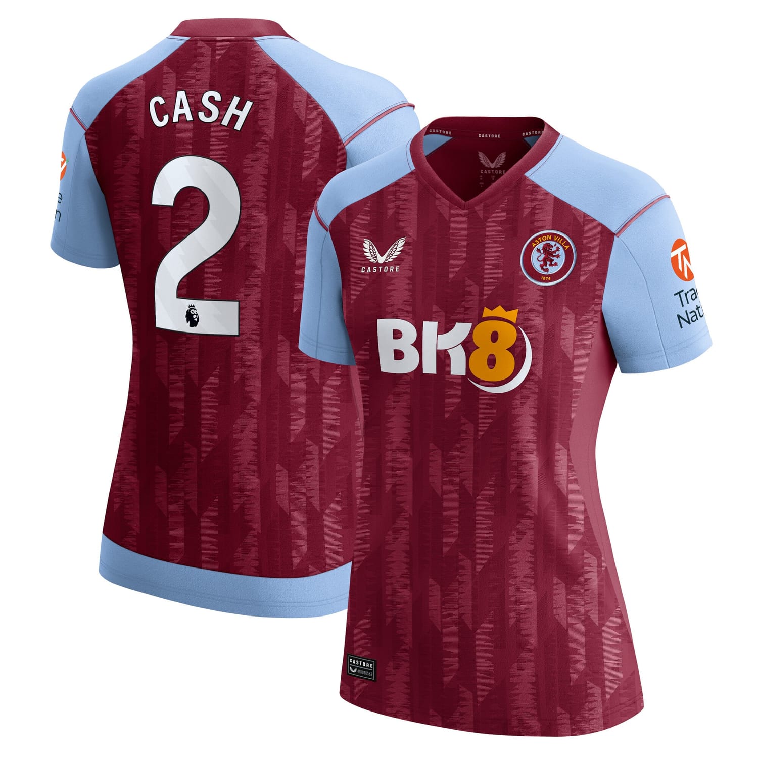 Premier League Aston Villa Home Jersey Shirt 2023-24 player Matty Cash 2 printing for Women
