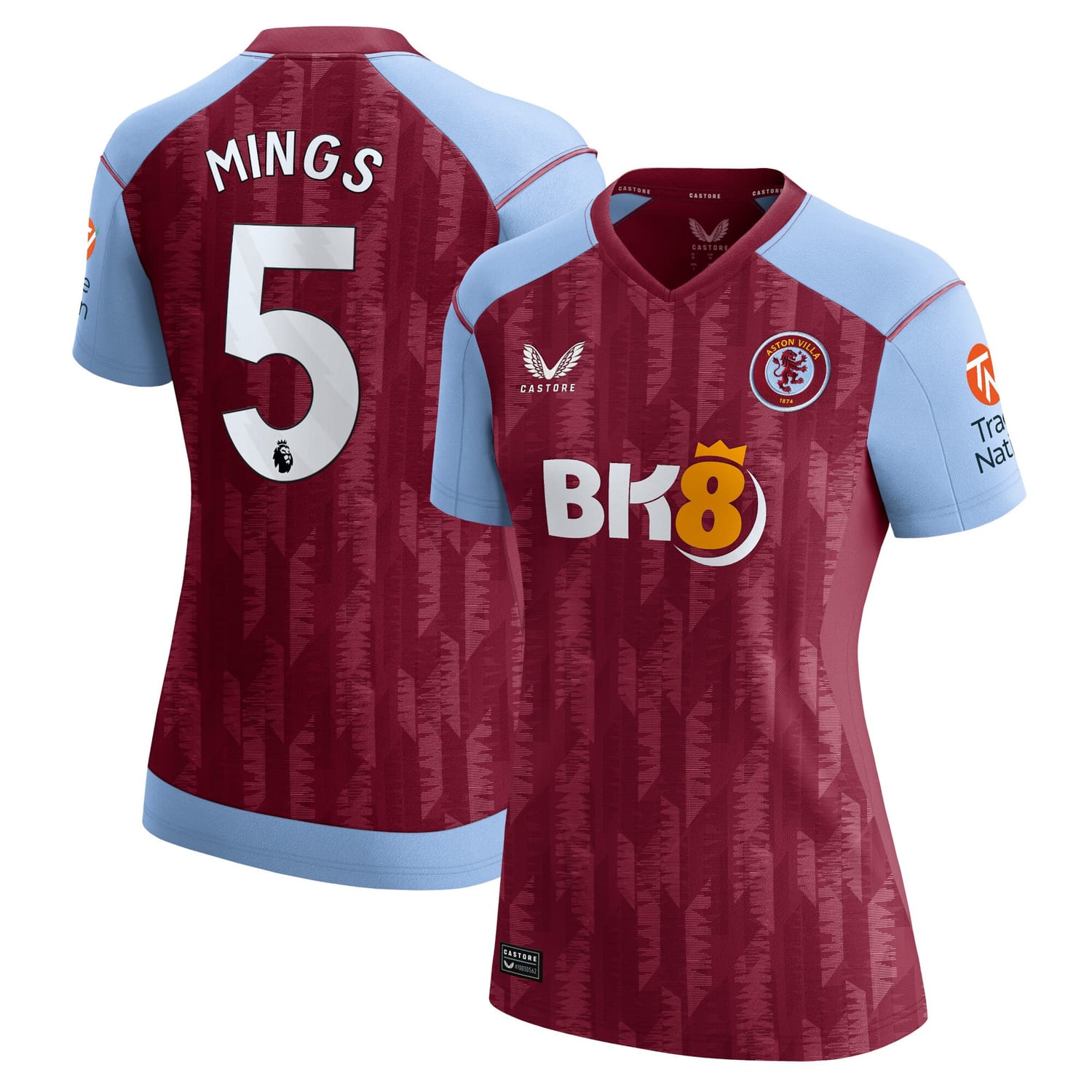 Premier League Aston Villa Home Jersey Shirt 2023-24 player Tyrone Mings 5 printing for Women