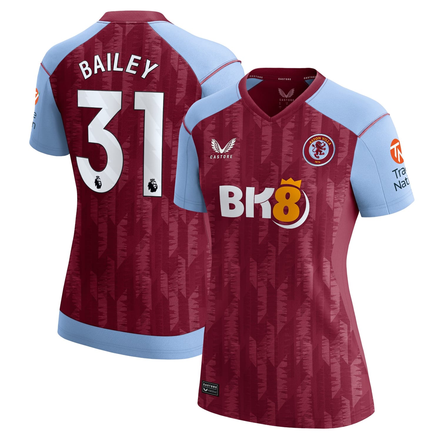 Premier League Aston Villa Home Jersey Shirt 2023-24 player Leon Bailey 31 printing for Women