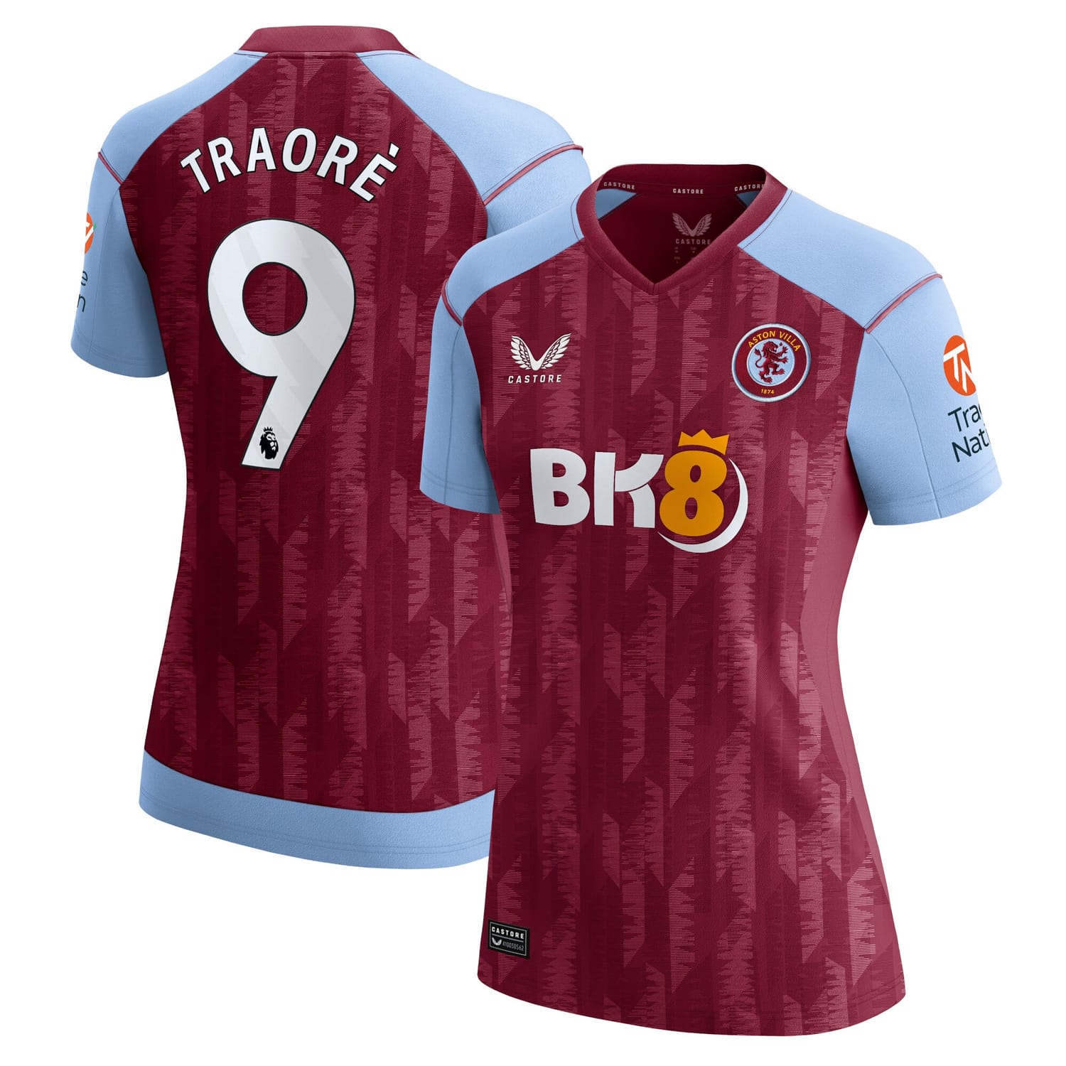 Premier League Aston Villa Home Jersey Shirt 2023-24 player Bertrand Traore 9 printing for Women