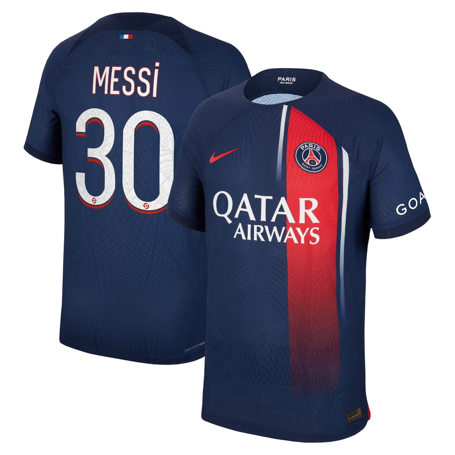Ligue 1 Paris Saint-Germain Home Authentic Jersey Shirt 2023-24 player Lionel Messi 30 printing for Men