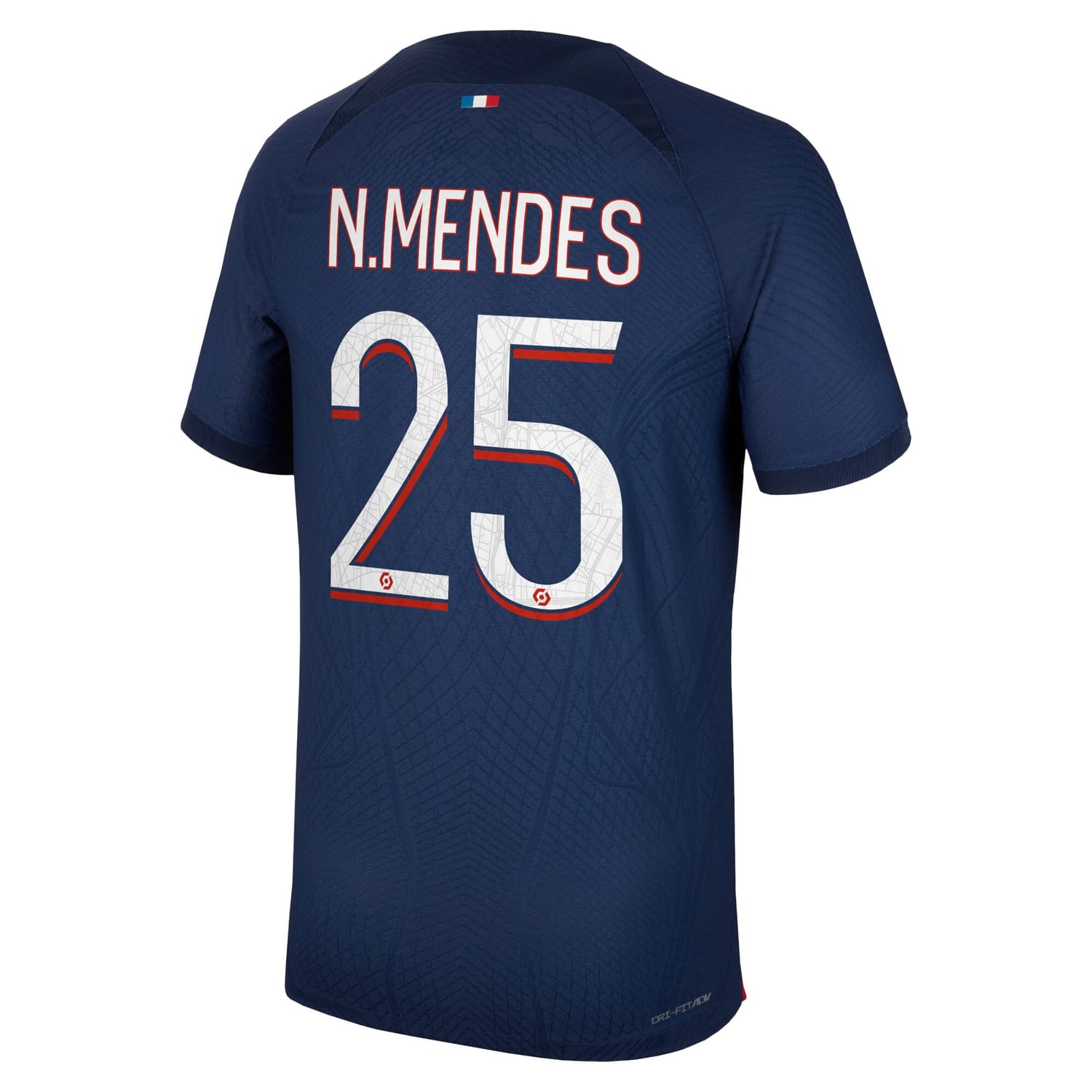 Ligue 1 Paris Saint-Germain Home Authentic Jersey Shirt 2023-24 player Nuno Mendes 25 printing for Men