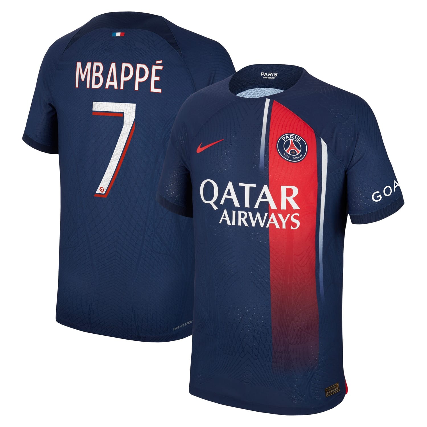 Ligue 1 Paris Saint-Germain Home Authentic Jersey Shirt 2023-24 player Kylian Mbappe 7 printing for Men