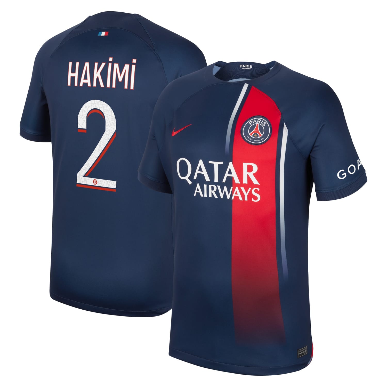 Ligue 1 Paris Saint-Germain Home Jersey Shirt 2023-24 player Achraf Hakimi 2 printing for Men