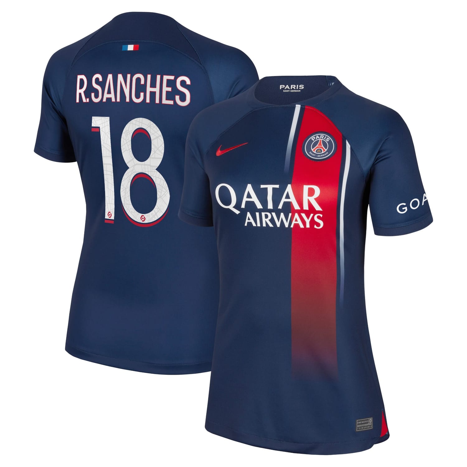 Ligue 1 Paris Saint-Germain Home Jersey Shirt 2023-24 player Renato Sanches 18 printing for Women