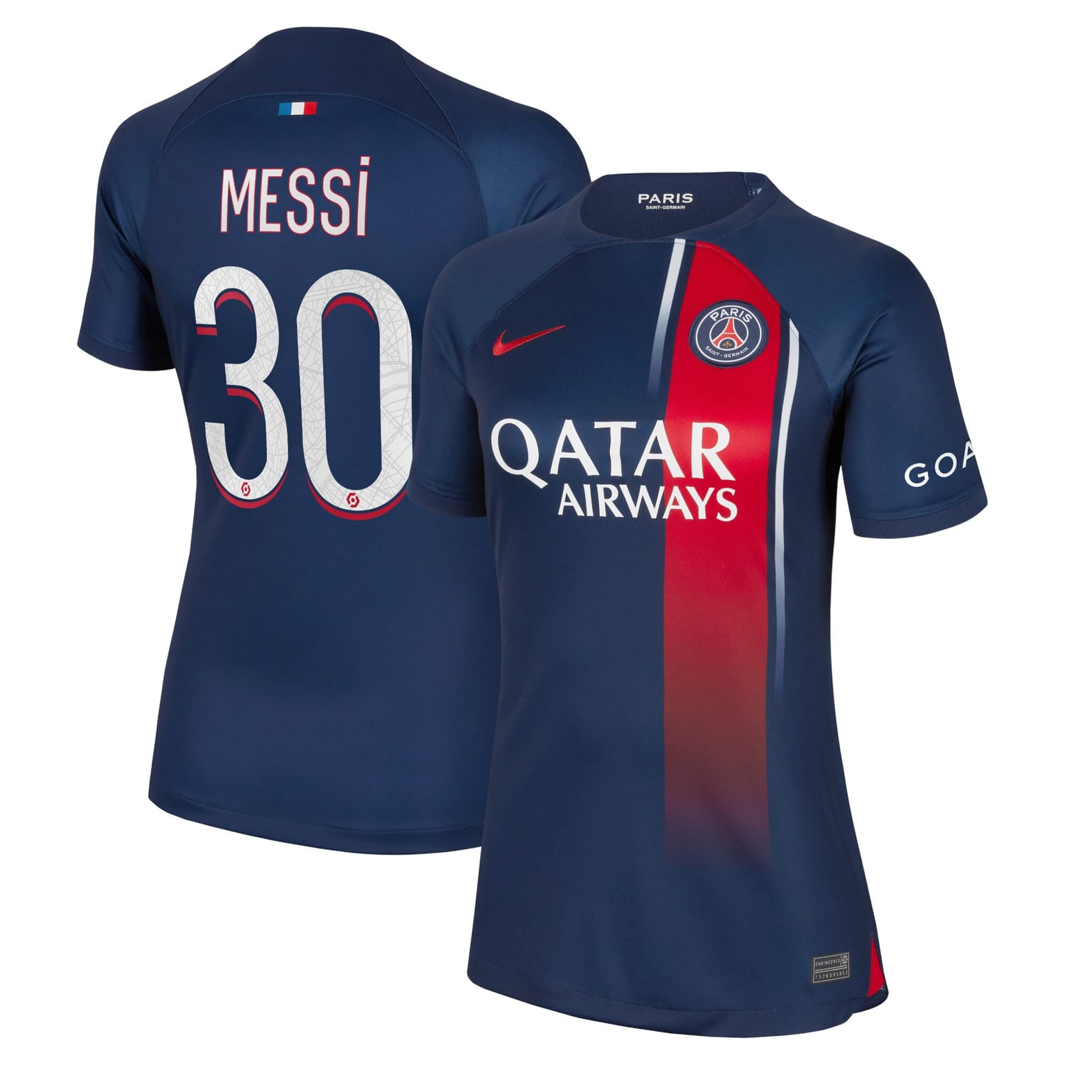 Ligue 1 Paris Saint-Germain Home Jersey Shirt 2023-24 player Lionel Messi 30 printing for Women