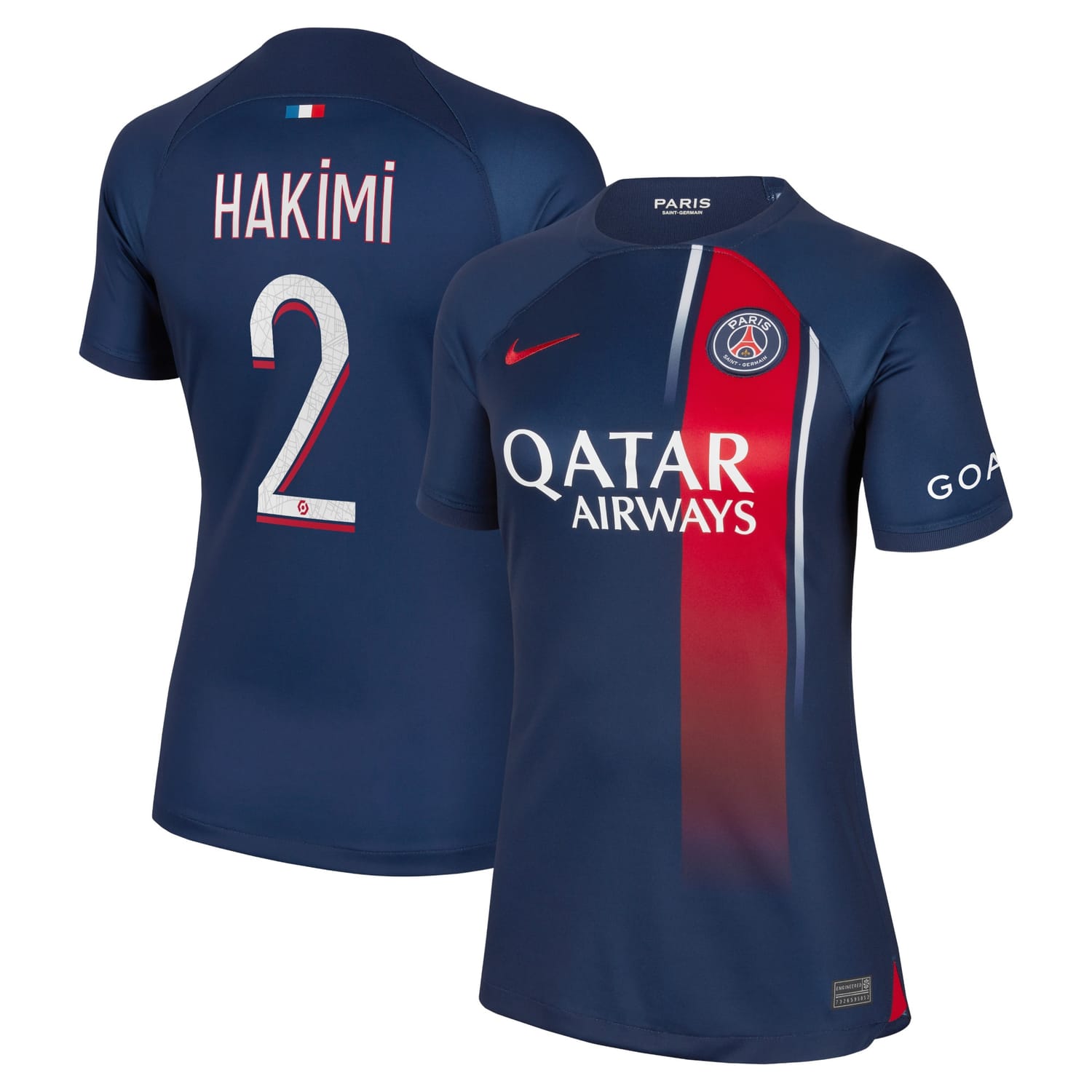 Ligue 1 Paris Saint-Germain Home Jersey Shirt 2023-24 player Achraf Hakimi 2 printing for Women