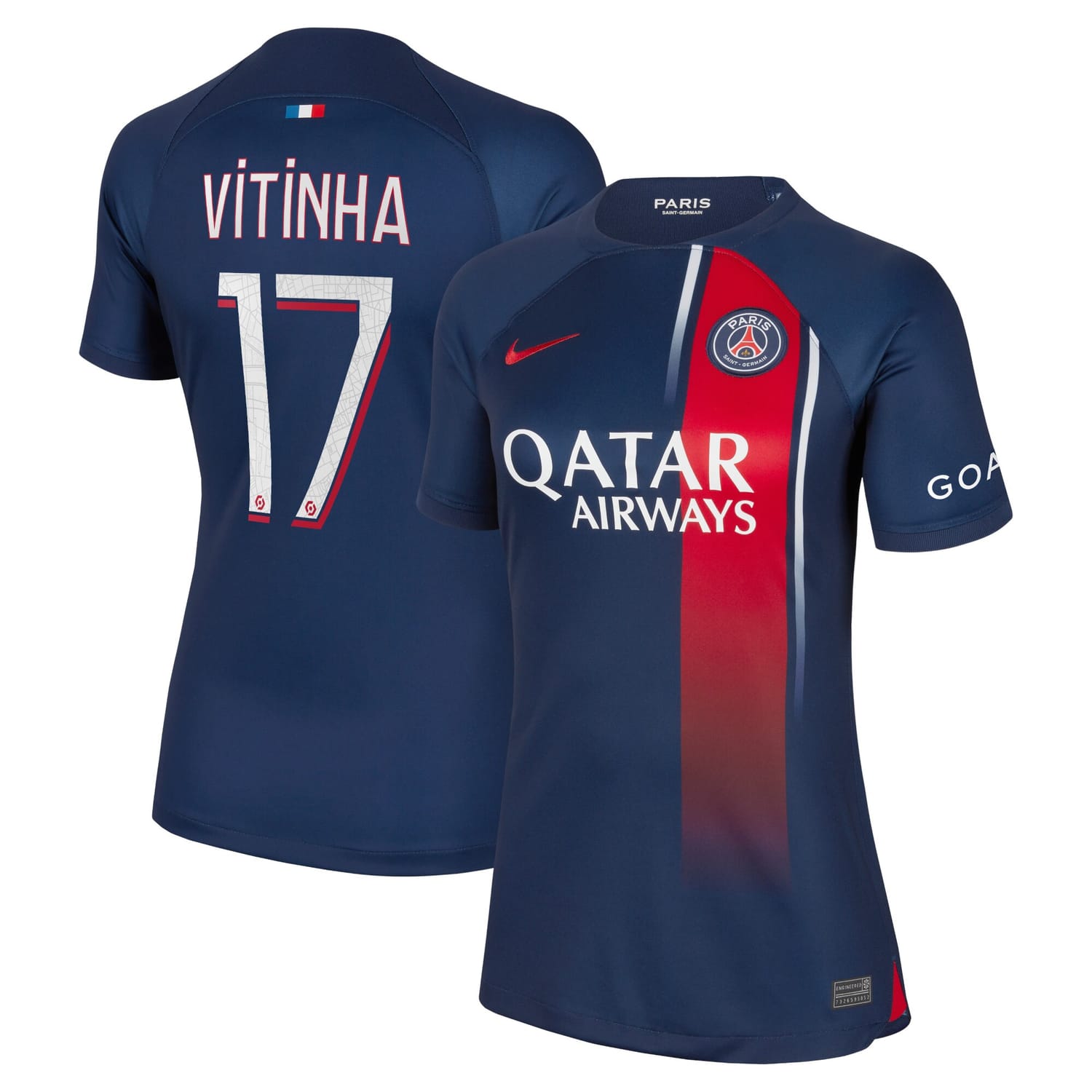 Ligue 1 Paris Saint-Germain Home Jersey Shirt 2023-24 player Vitinha 17 printing for Women