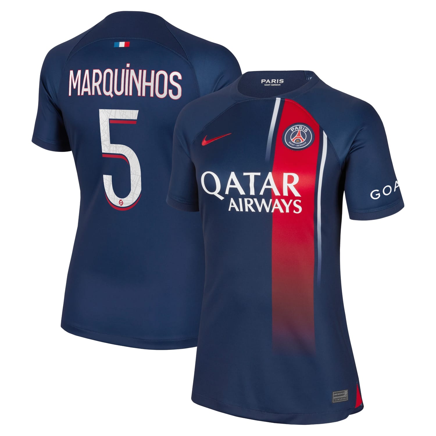 Ligue 1 Paris Saint-Germain Home Jersey Shirt 2023-24 player Marquinhos 5 printing for Women