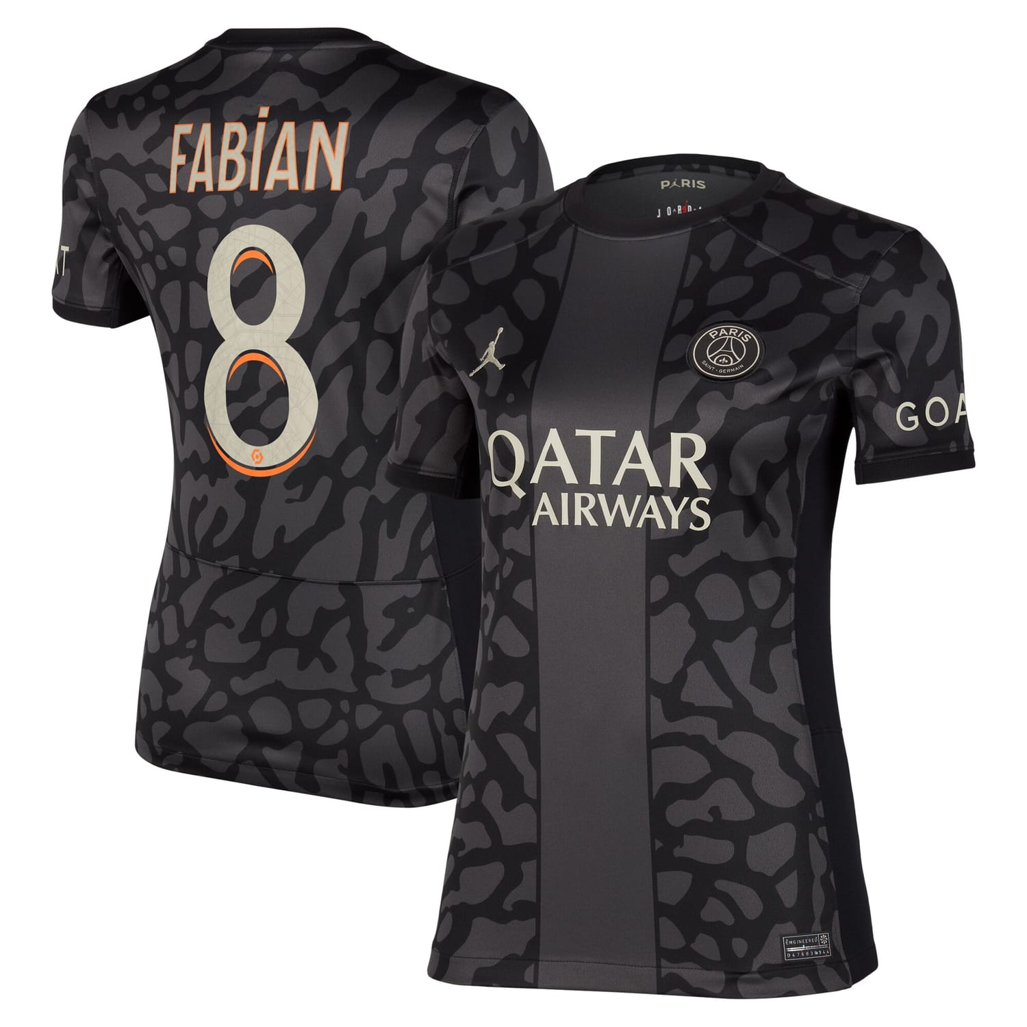 Ligue 1 Paris Saint-Germain Third Jersey Shirt 2023-24 player Fabian Ruiz 8 printing for Women