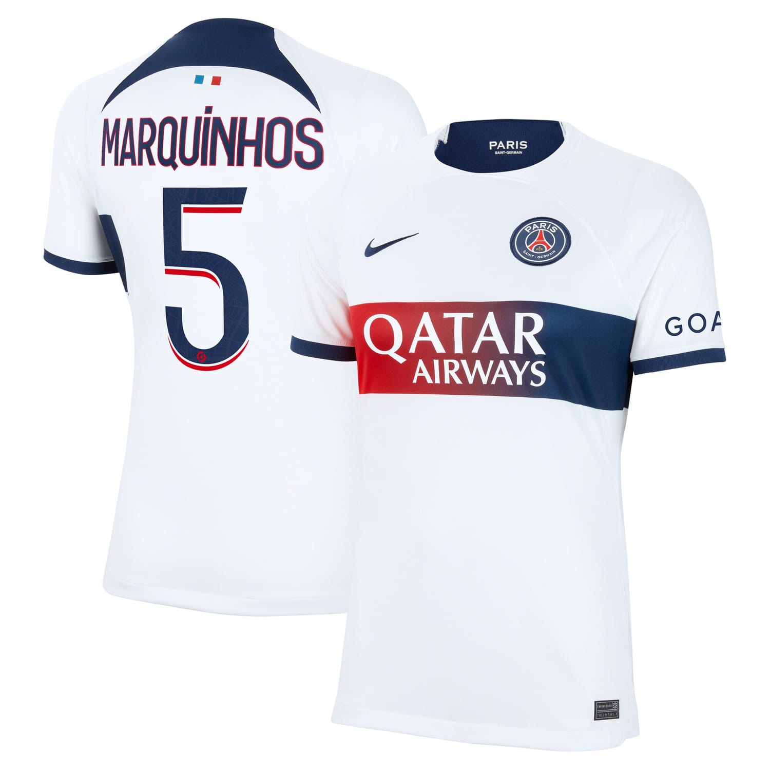 Ligue 1 Paris Saint-Germain Away Jersey Shirt 2023-24 player Marquinhos 5 printing for Women