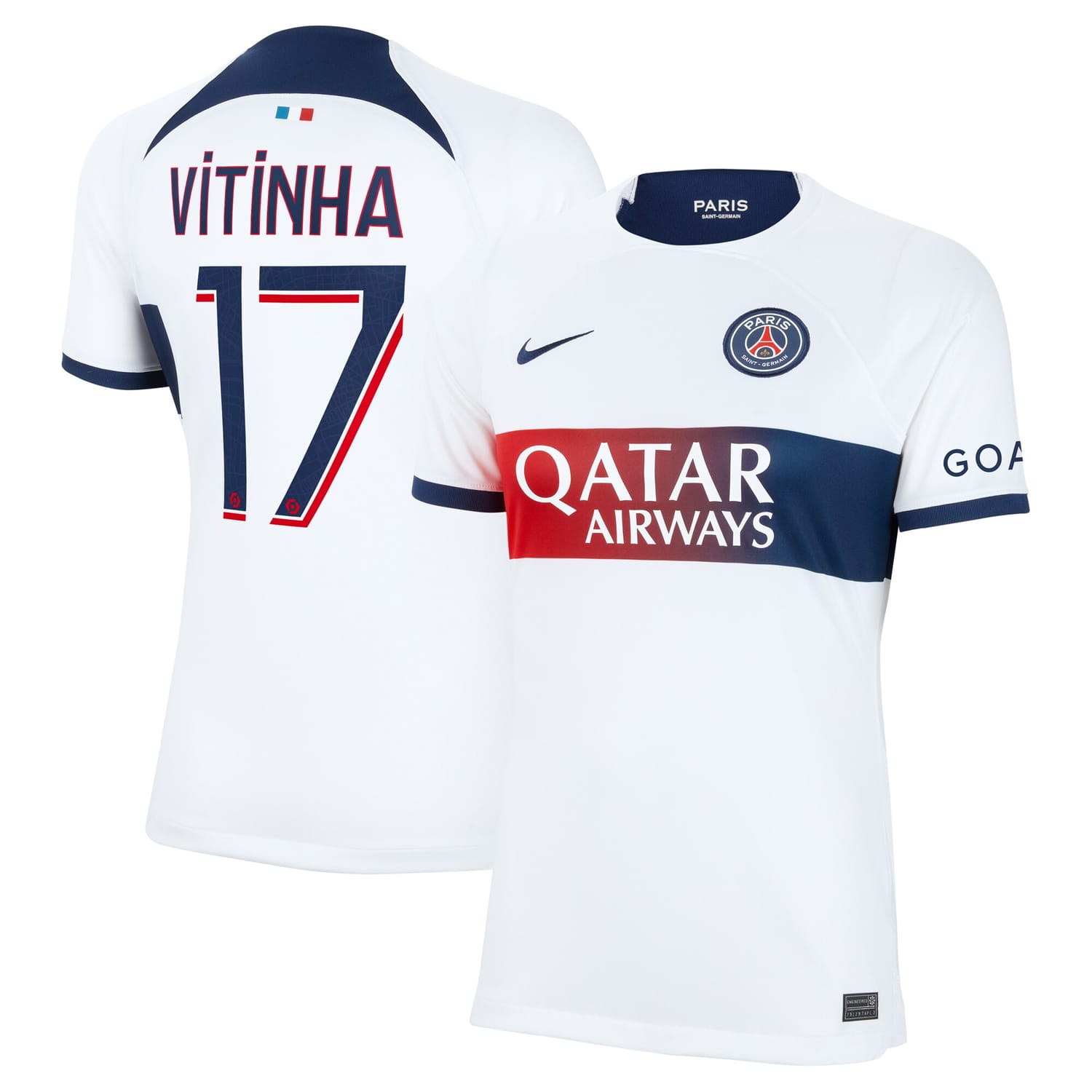 Ligue 1 Paris Saint-Germain Away Jersey Shirt 2023-24 player Vitinha 17 printing for Women