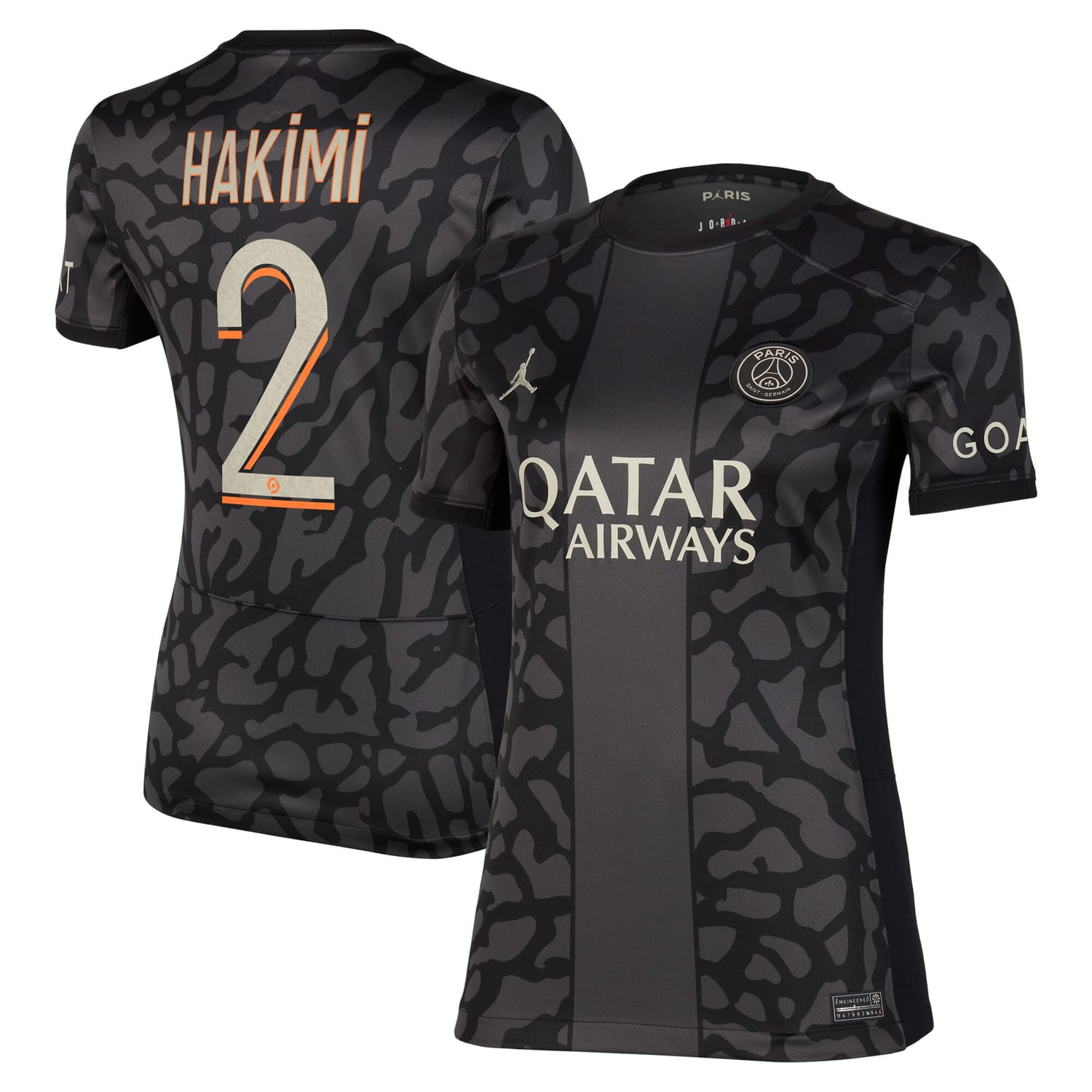 Ligue 1 Paris Saint-Germain Third Jersey Shirt 2023-24 player Achraf Hakimi 2 printing for Women