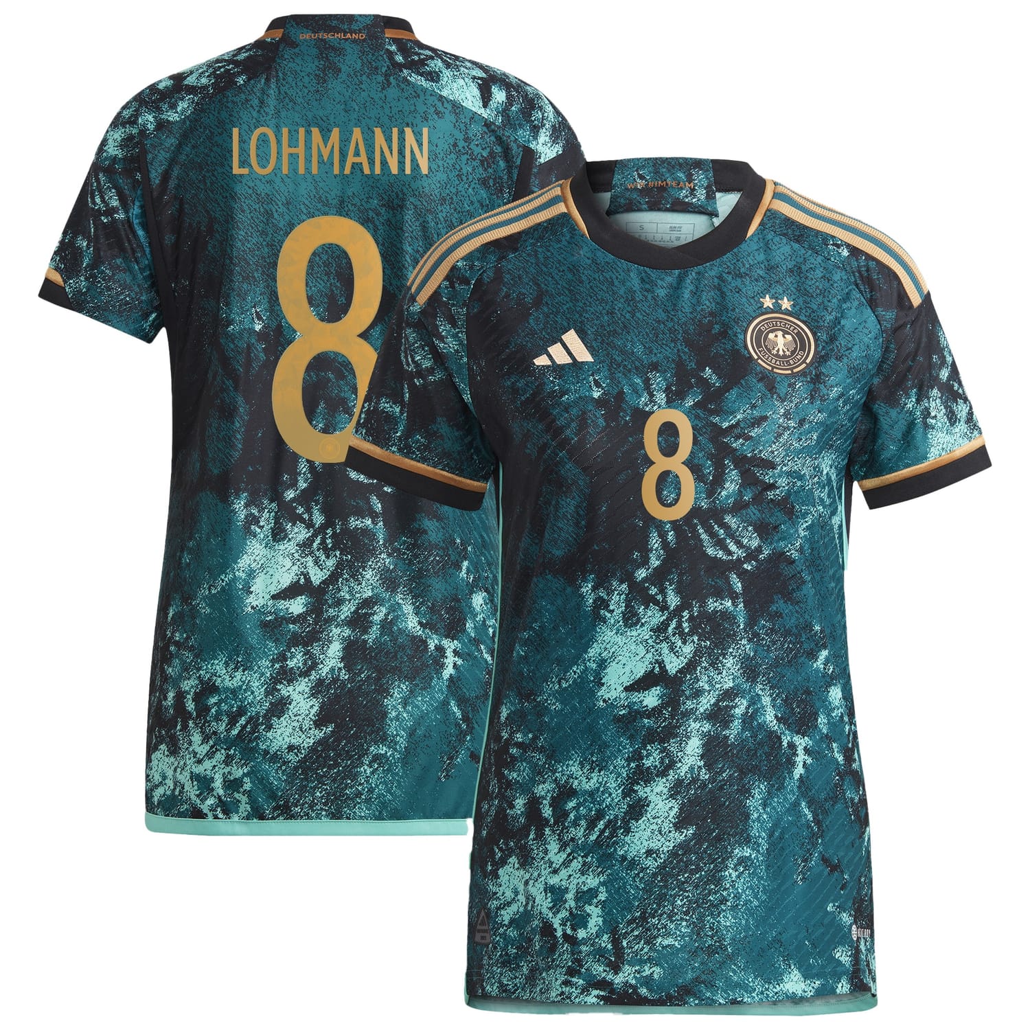 Germany National Team Away Authentic Jersey Shirt 2023 player Sydney Lohmann 8 printing for Women