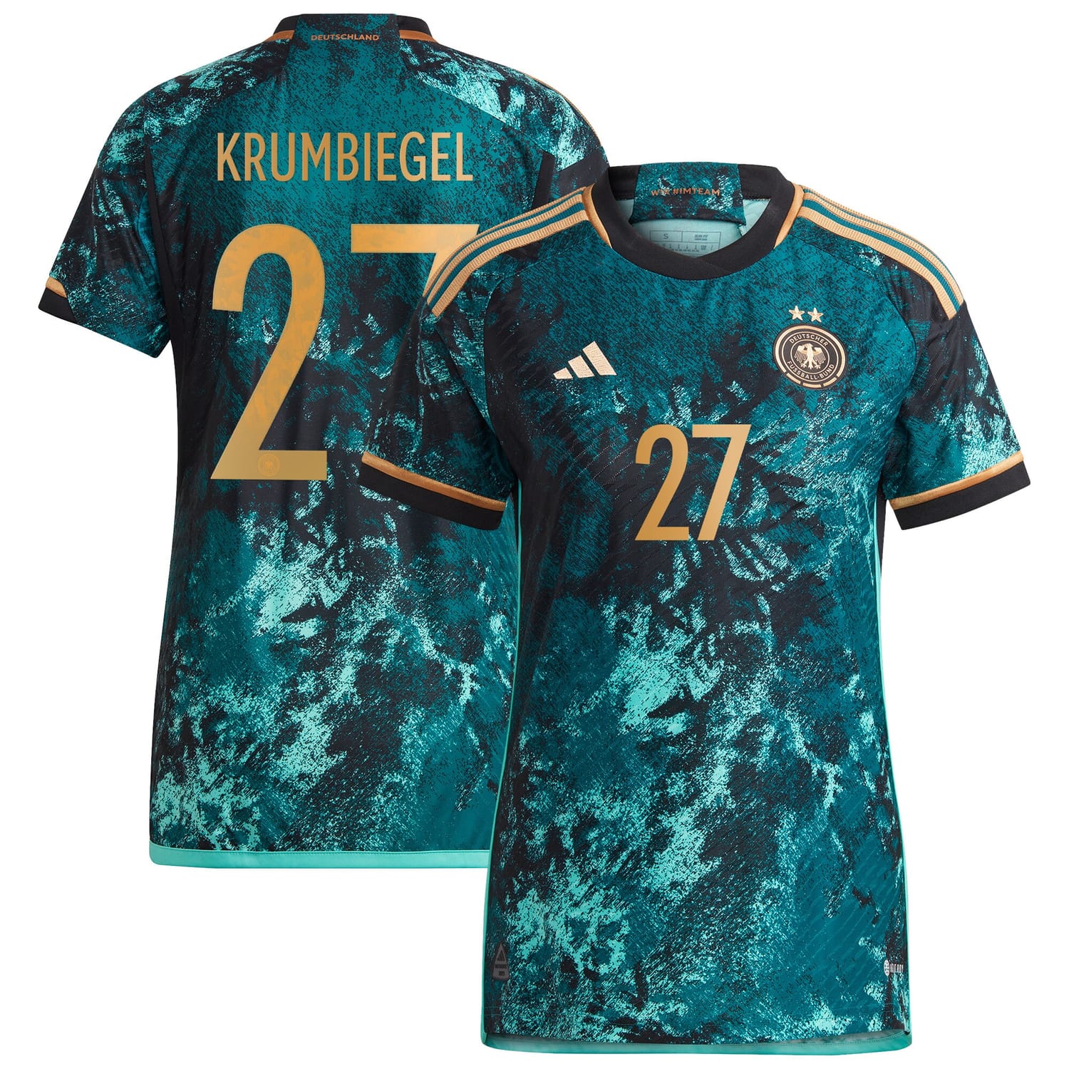 Germany National Team Away Authentic Jersey Shirt 2023 player Paulina Krumbiegel 27 printing for Women
