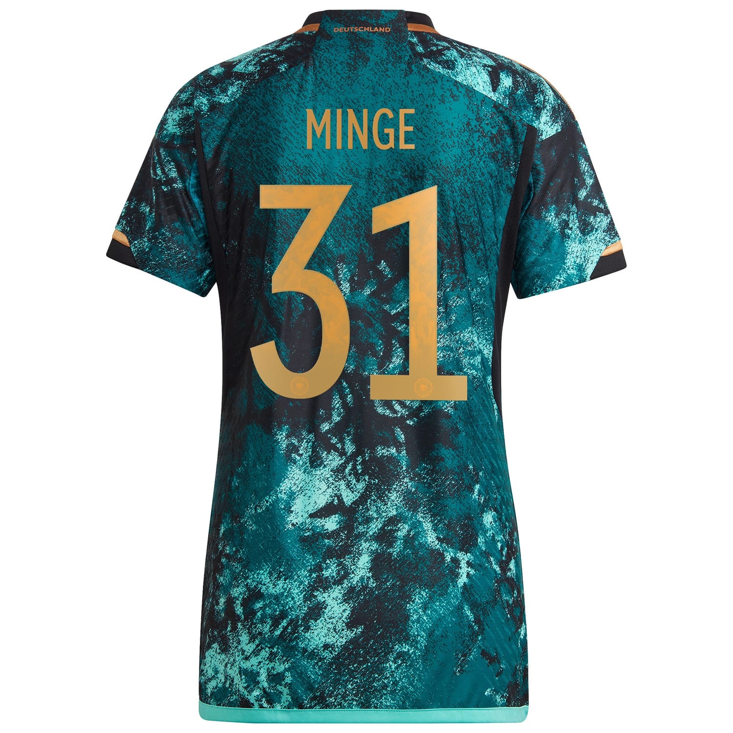 Germany National Team Away Authentic Jersey Shirt 2023 player Janina Minge 31 printing for Women