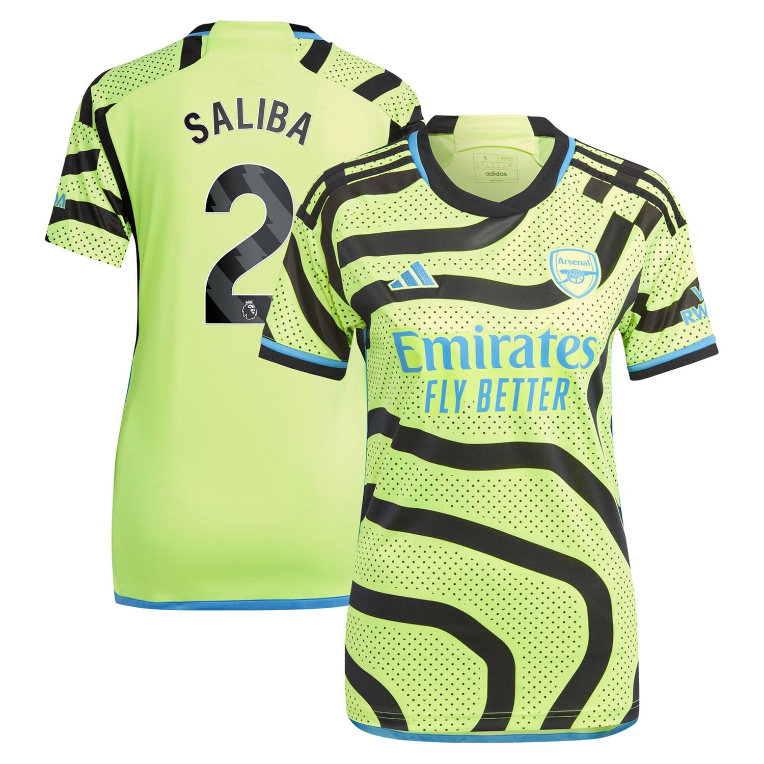 Premier League Arsenal Away Jersey Shirt 2023-24 player William Saliba 2 printing for Women