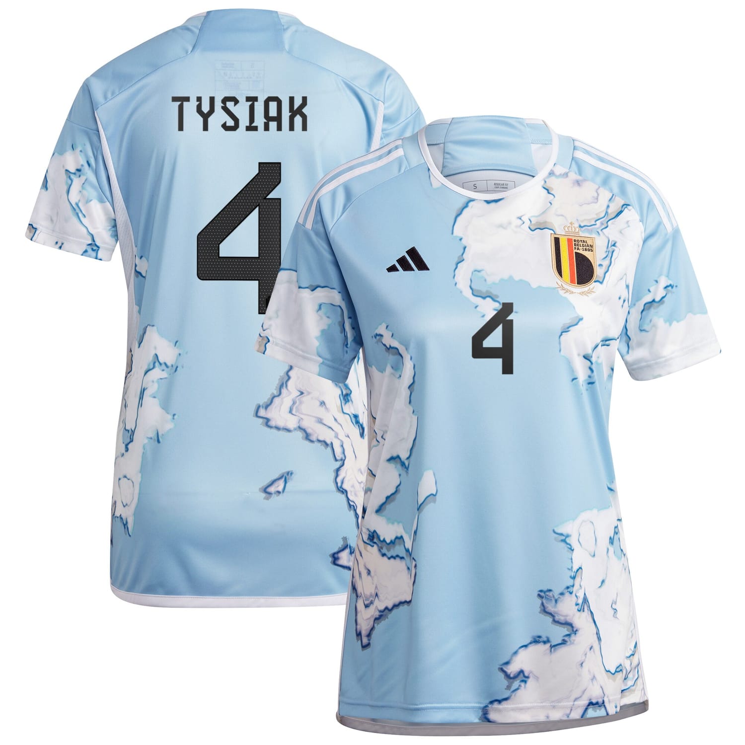 Belgium National Team Away Jersey Shirt 2023 player Amber Tysiak 4 printing for Women