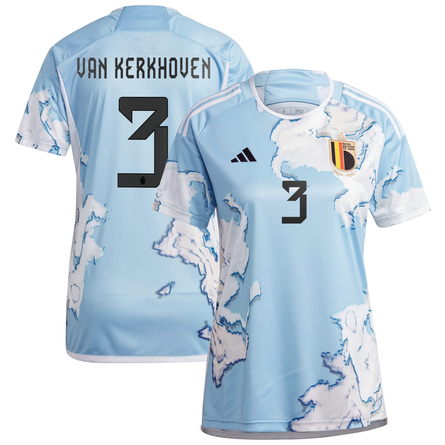 Belgium National Team Away Jersey Shirt 2023 player Ella Van Kerkhoven 3 printing for Women