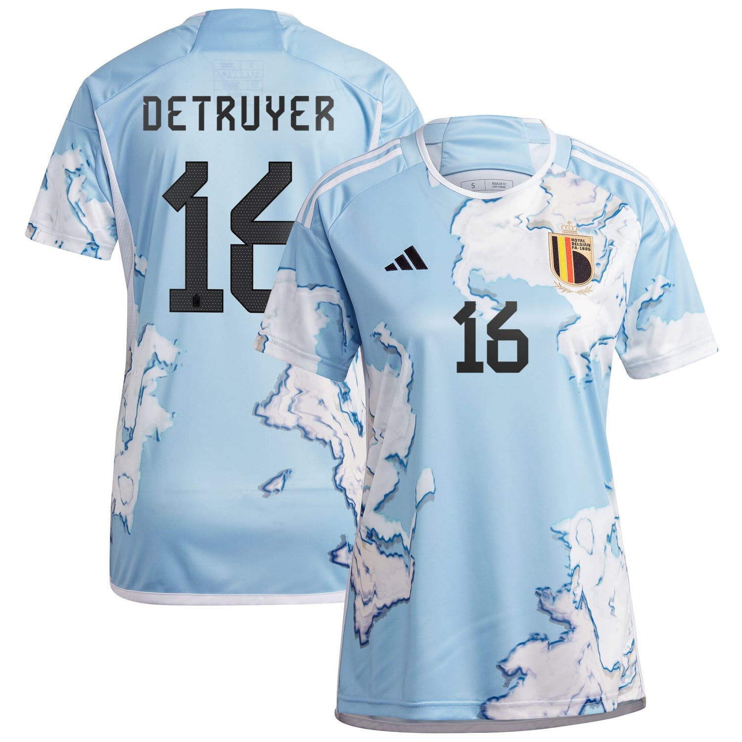 Belgium National Team Away Jersey Shirt 2023 player Marie Detruyer 16 printing for Women