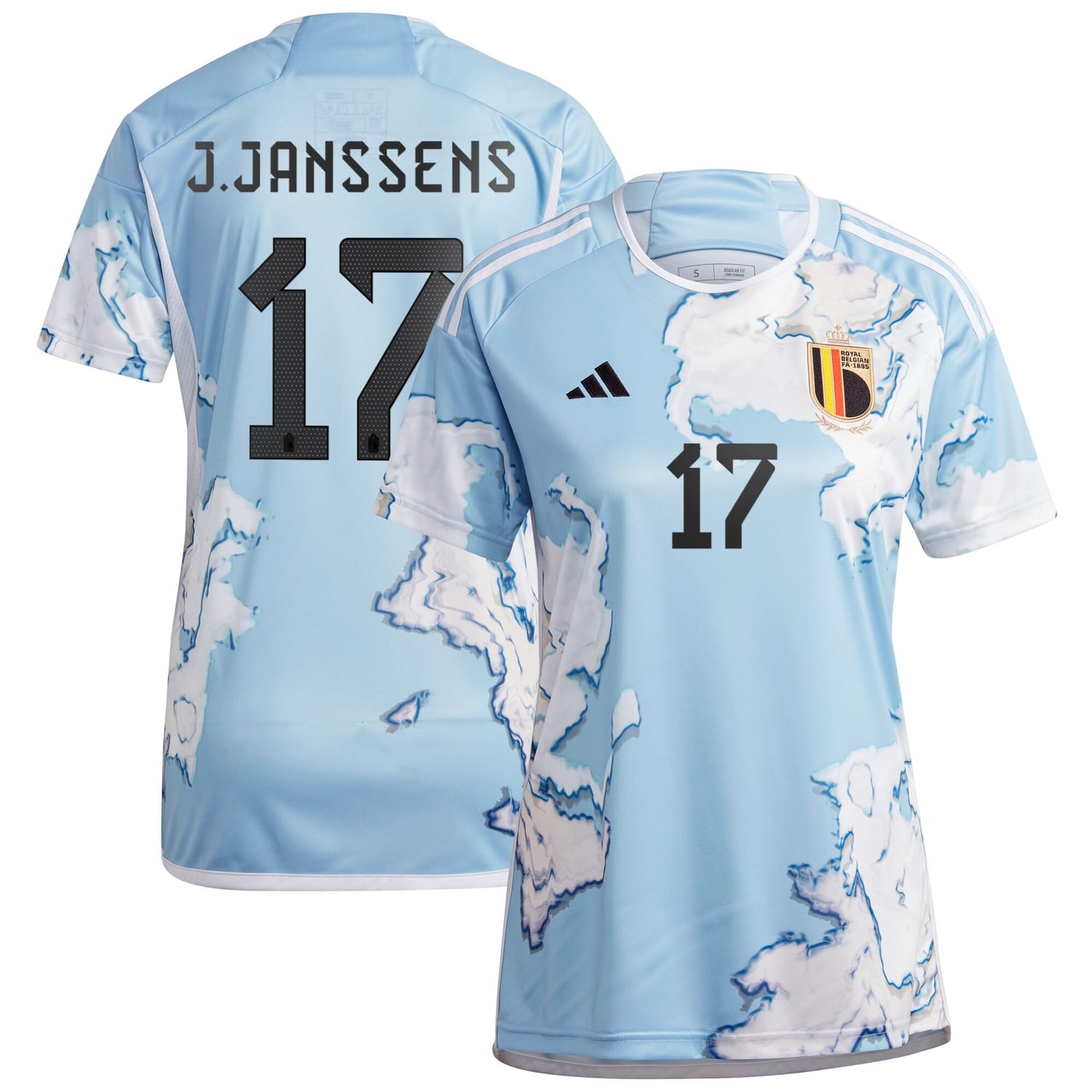 Belgium National Team Away Jersey Shirt 2023 player Jill Janssens 17 printing for Women