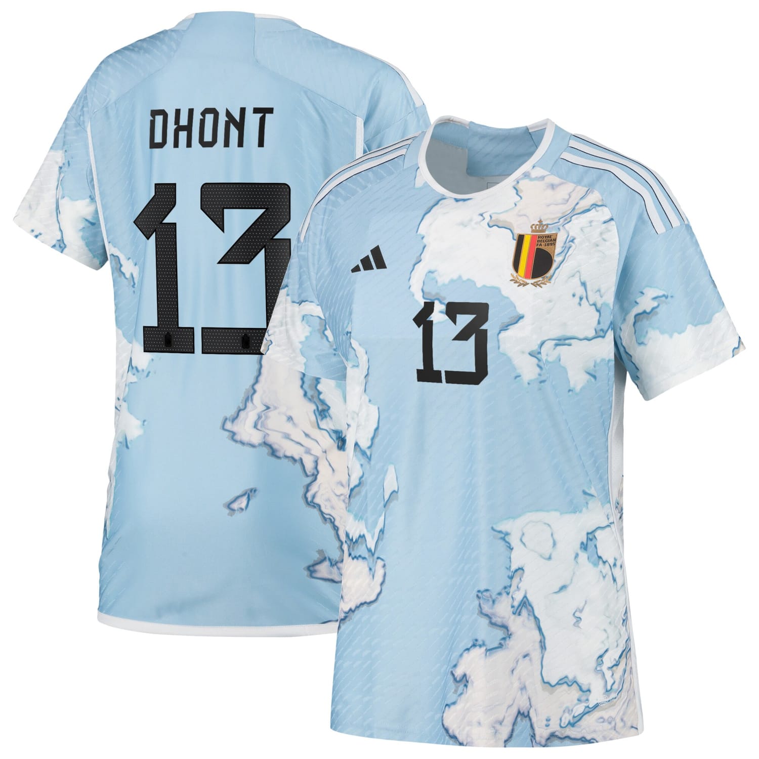 Belgium National Team Away Authentic Jersey Shirt 2023 player Elena Dhont 13 printing for Women